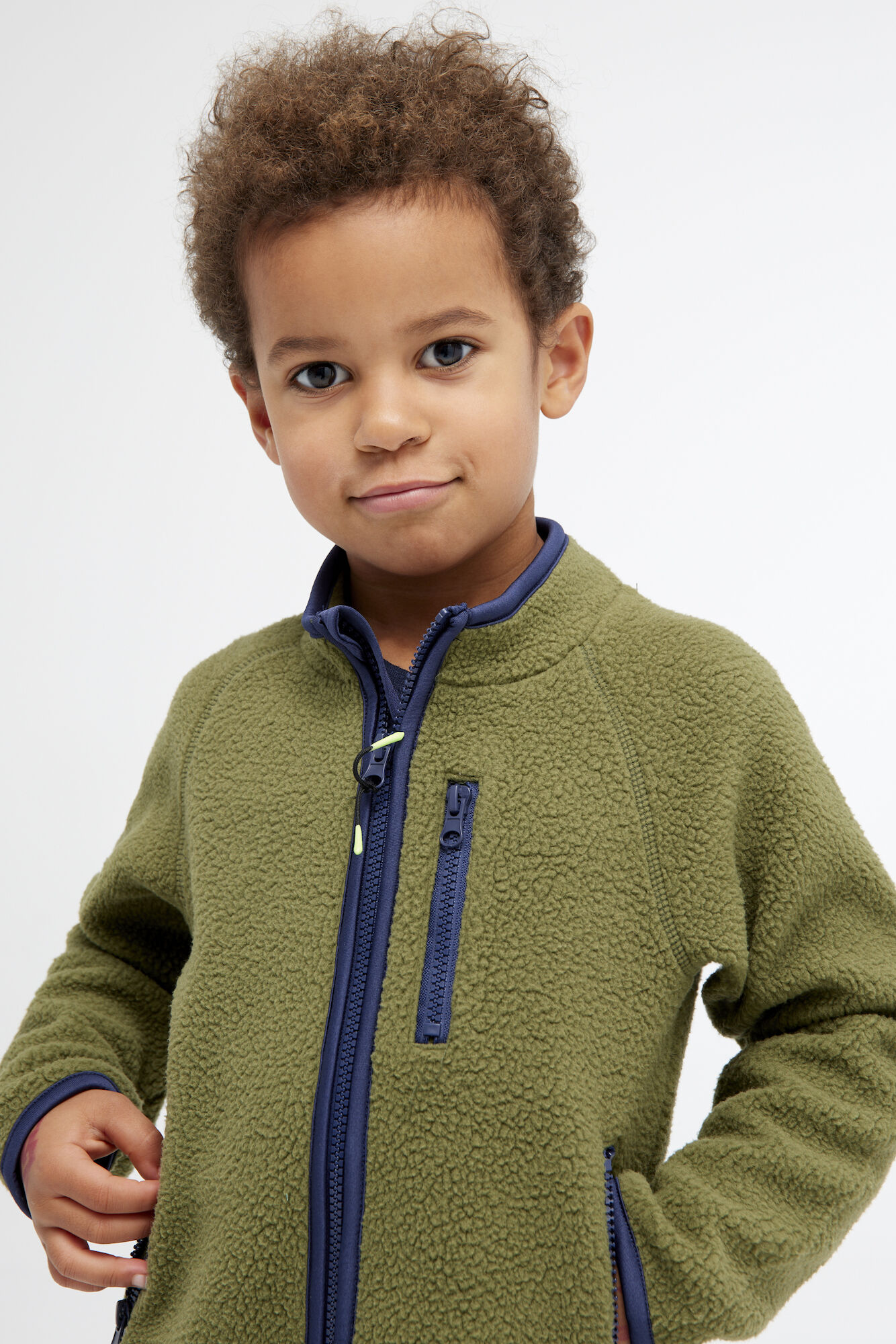 Nordbjørn Mollösund Fleecejacke, Olive Green, 86-92