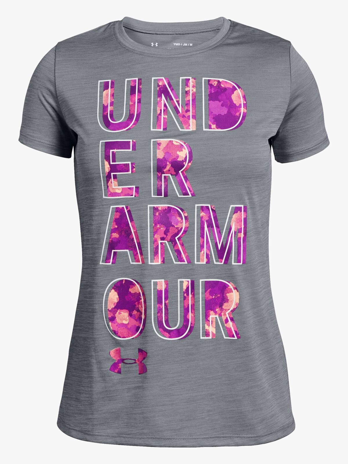 Under armour Hybrid 2.0 Big Logo T-Shirt, Steel