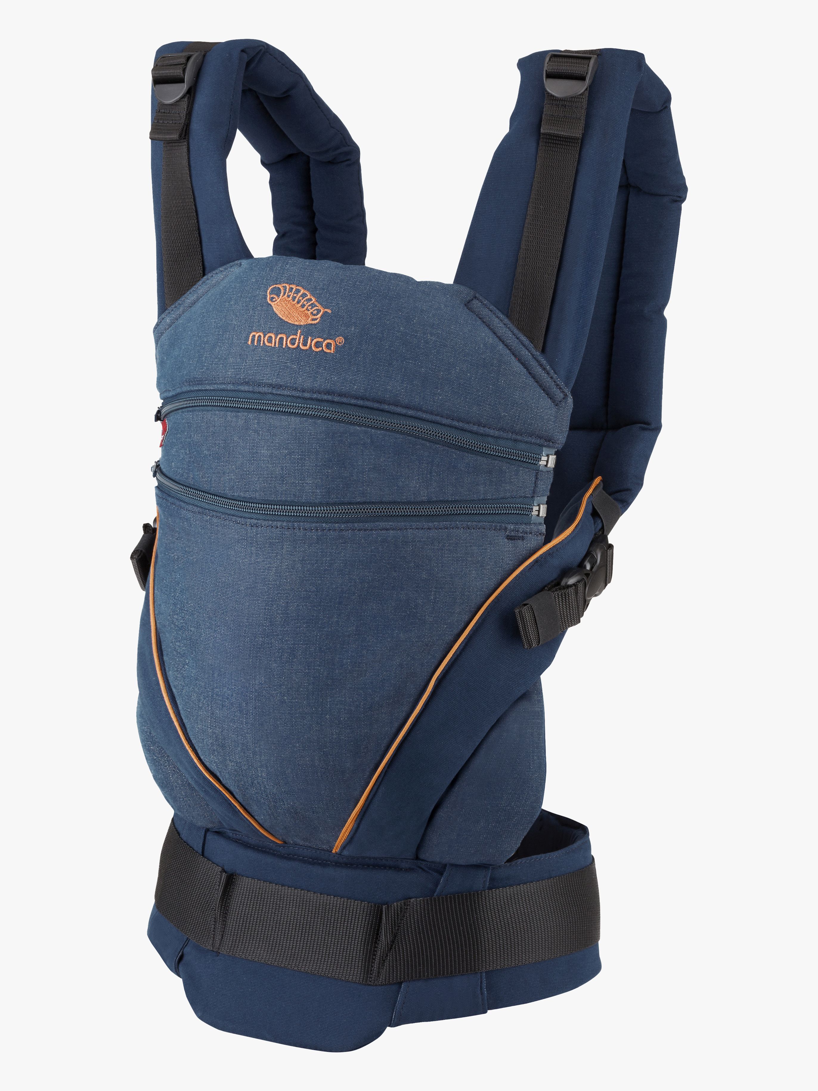 Manduca XT Cotton Babytrage, Denimblue-Toffee