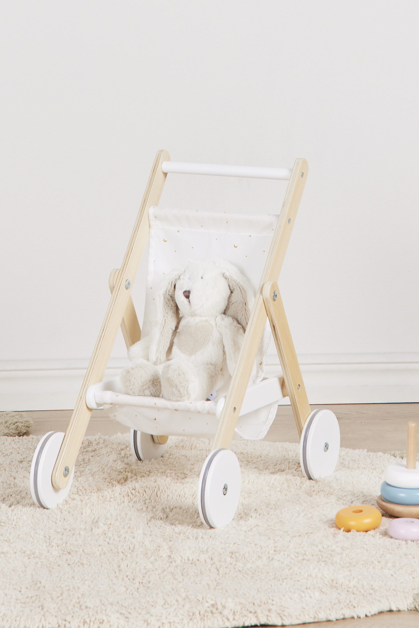 PolarB Holz-Puppenwagen