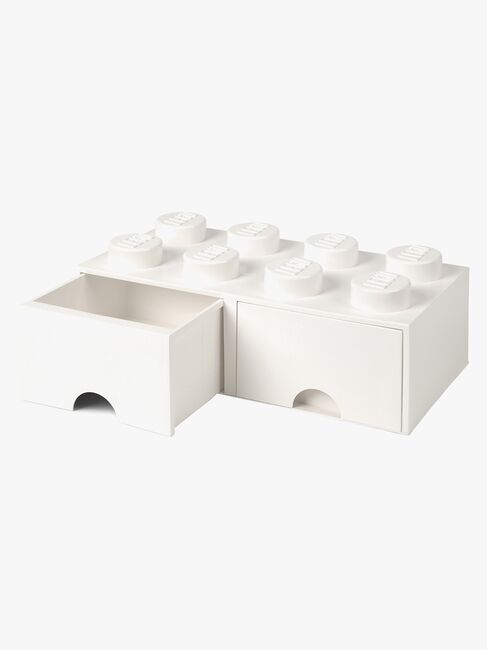 LEGO Aufbewahrungsbox mit Schublade 8, Weiß