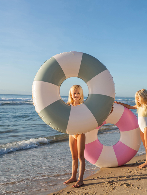 SUNNYLiFE Schwimmring, The Vacay Olive Stripe