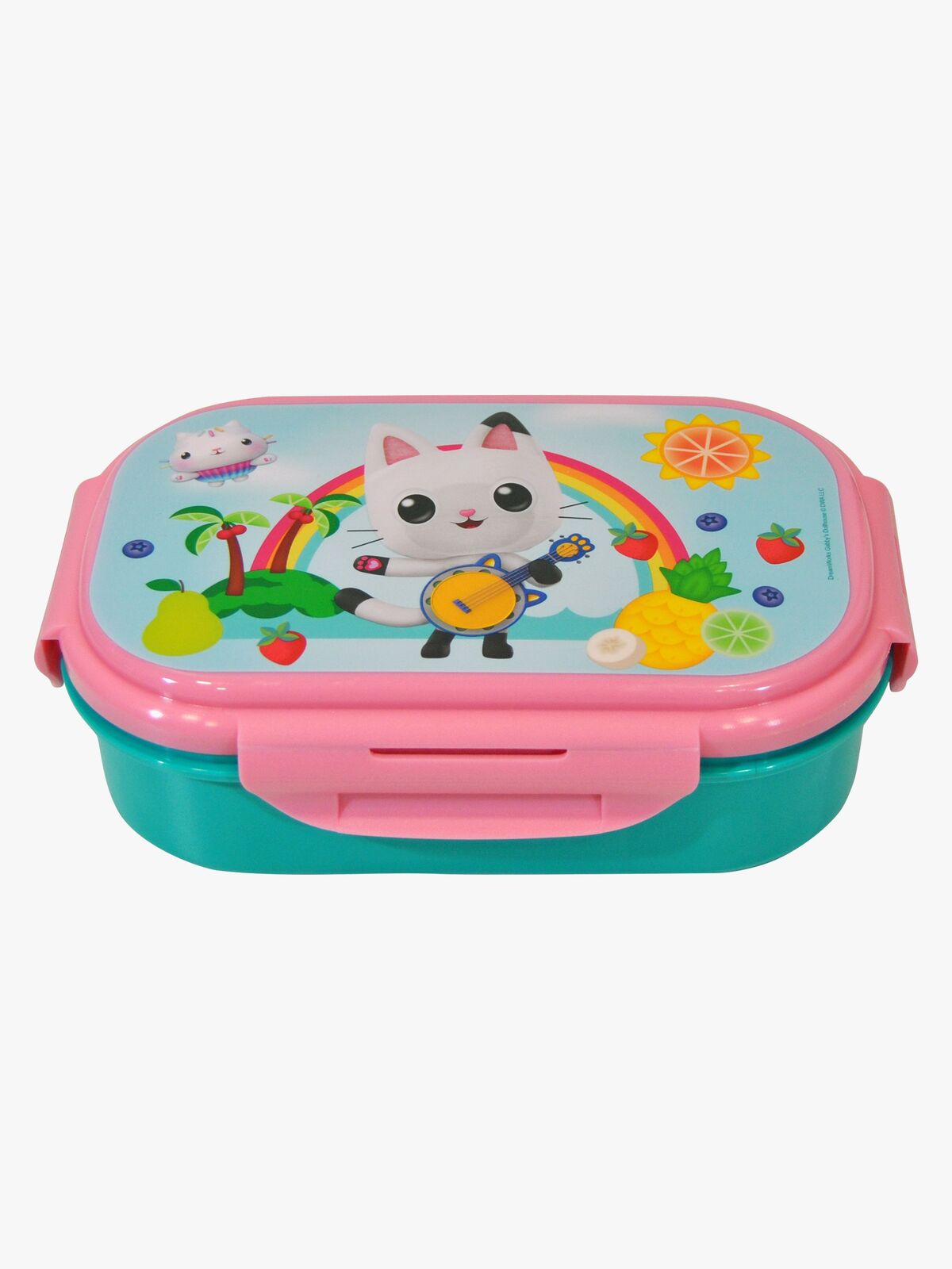 Gabby's Dollhouse Brotdose mit Besteck, Blau/Pink