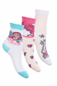 Disney Prinzessinnen Socken Arielle 3er-Pack, Rosa