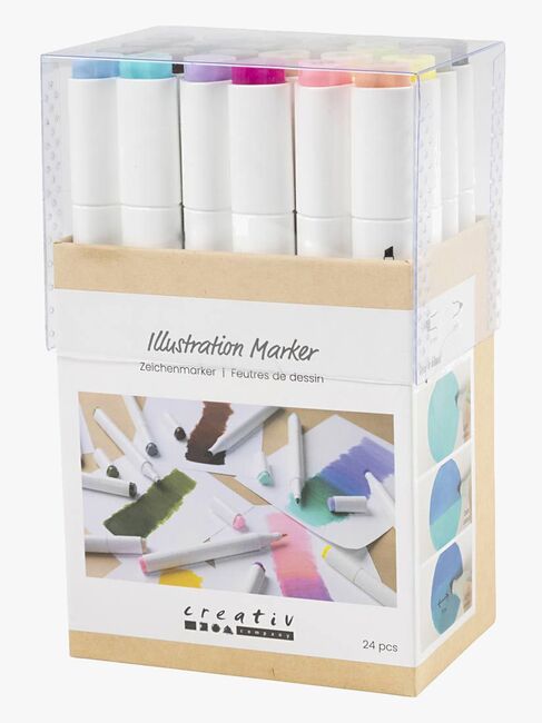Creativ Company Alkoholbasierte Illustrationsmarker Pastell 24St