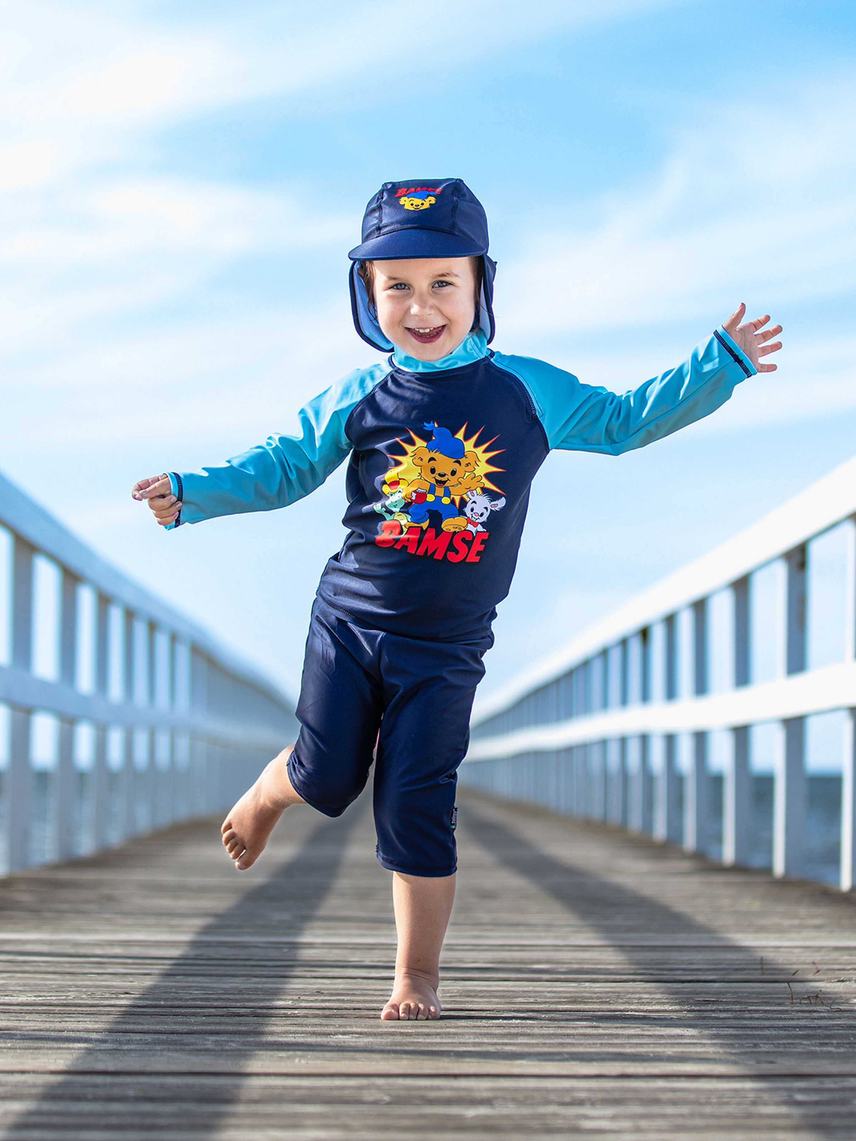 Swimpy Bamse UV-Set 3 Teile, Blau, 110-116
