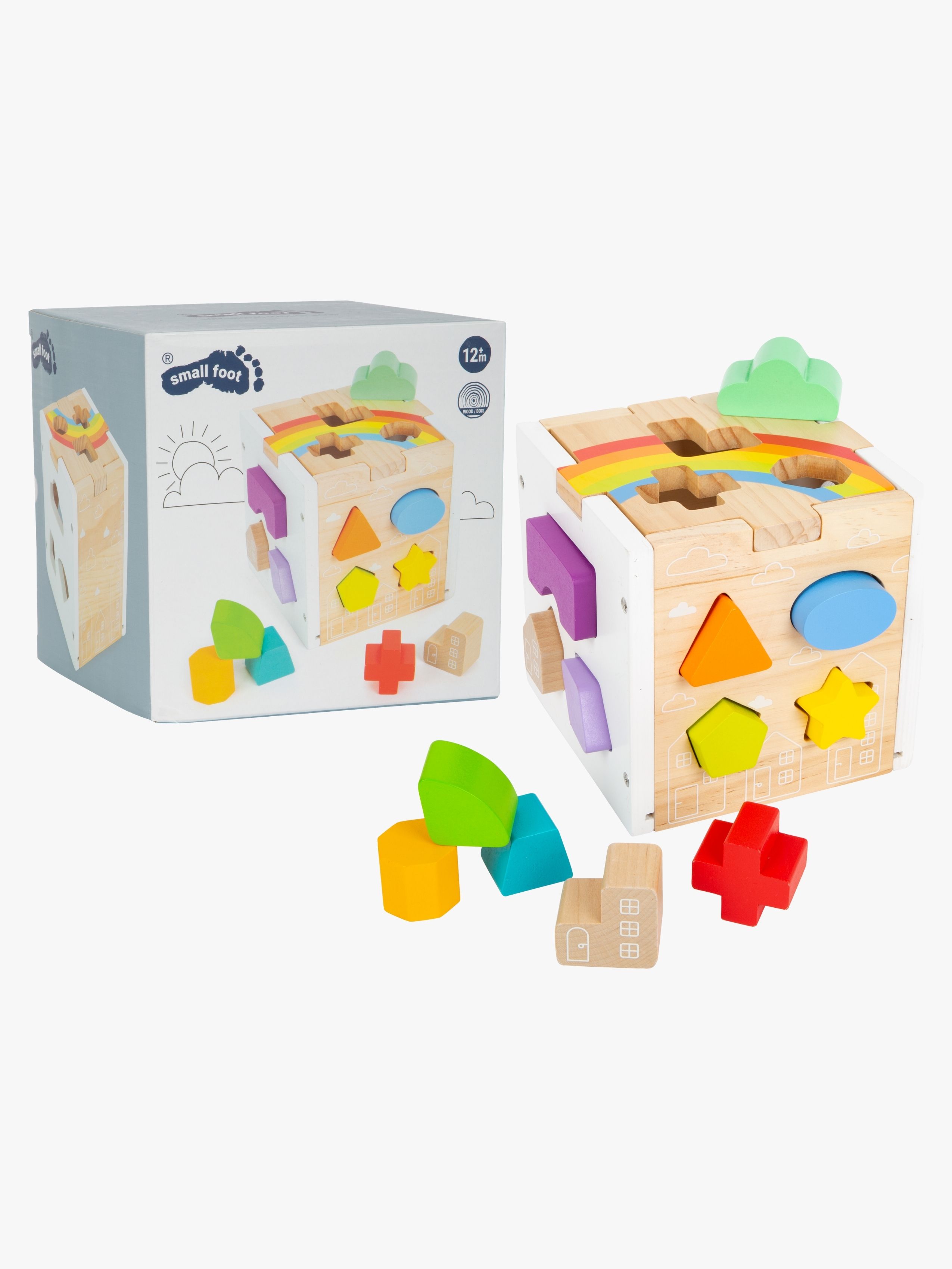 Small Foot Sortierkasten Regenbogen, Babyspielzeug