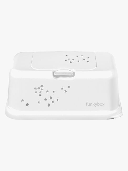 Funkybox Aufbewahrungsbox Feuchttücher Little Stars, White