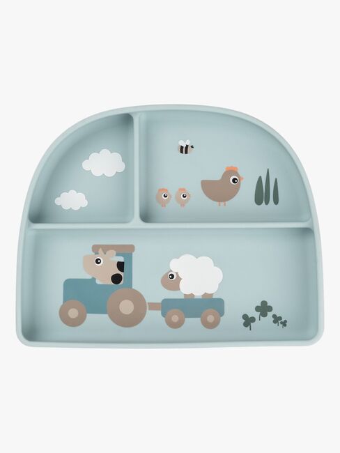 Done By Deer Tiny Farm Unterteilter Teller, Blue