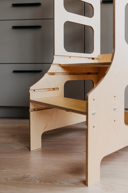 Duck Woodworks Verstellbarer Lernturm, Natur