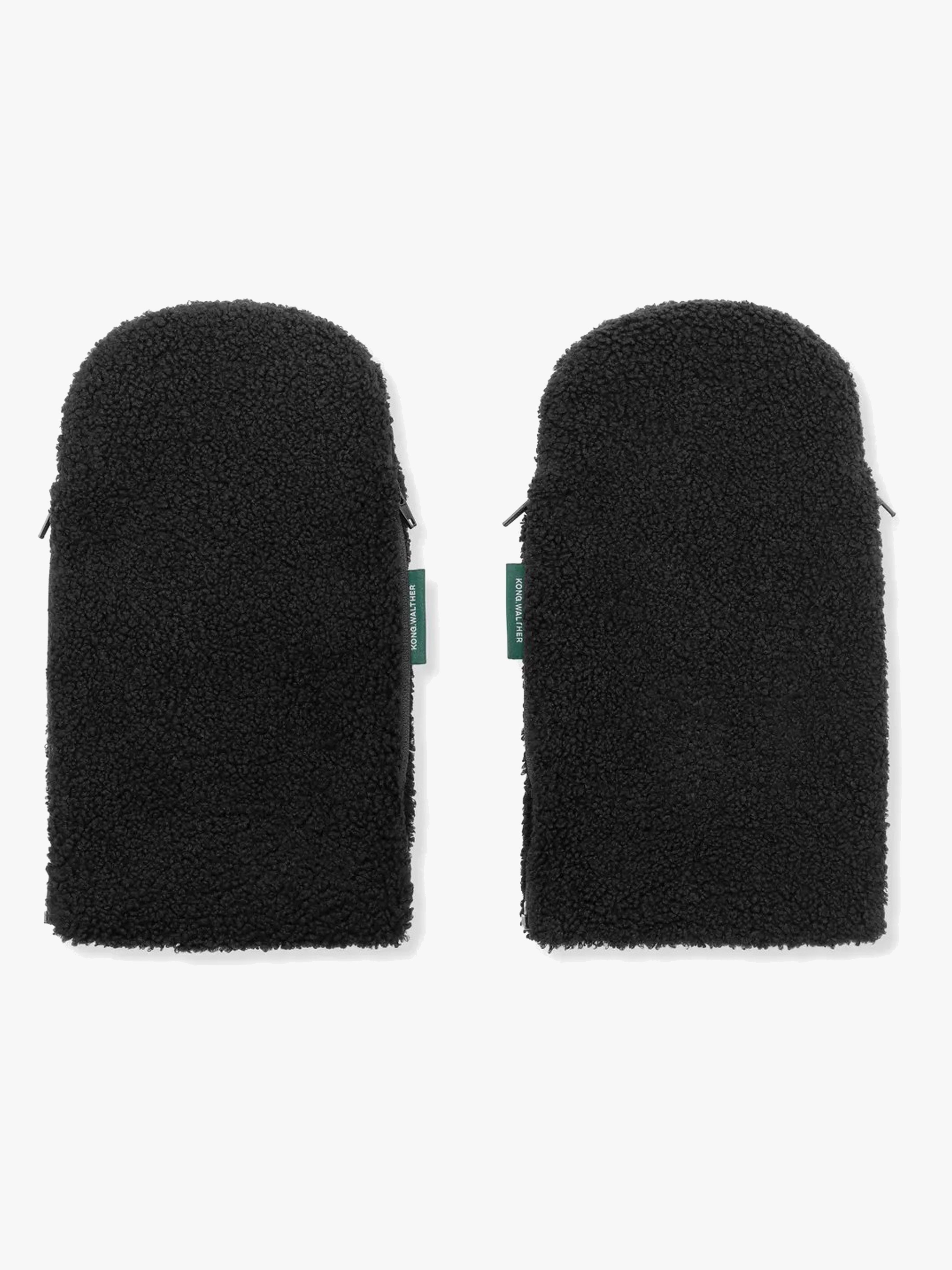 KONG.WALTHER Østerbro Teddy Kinderwagen-Fäustlinge, Black