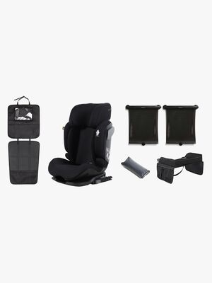 Beemoo Recline i-Size Kindersitz inkl. Zubehör, Black Stone