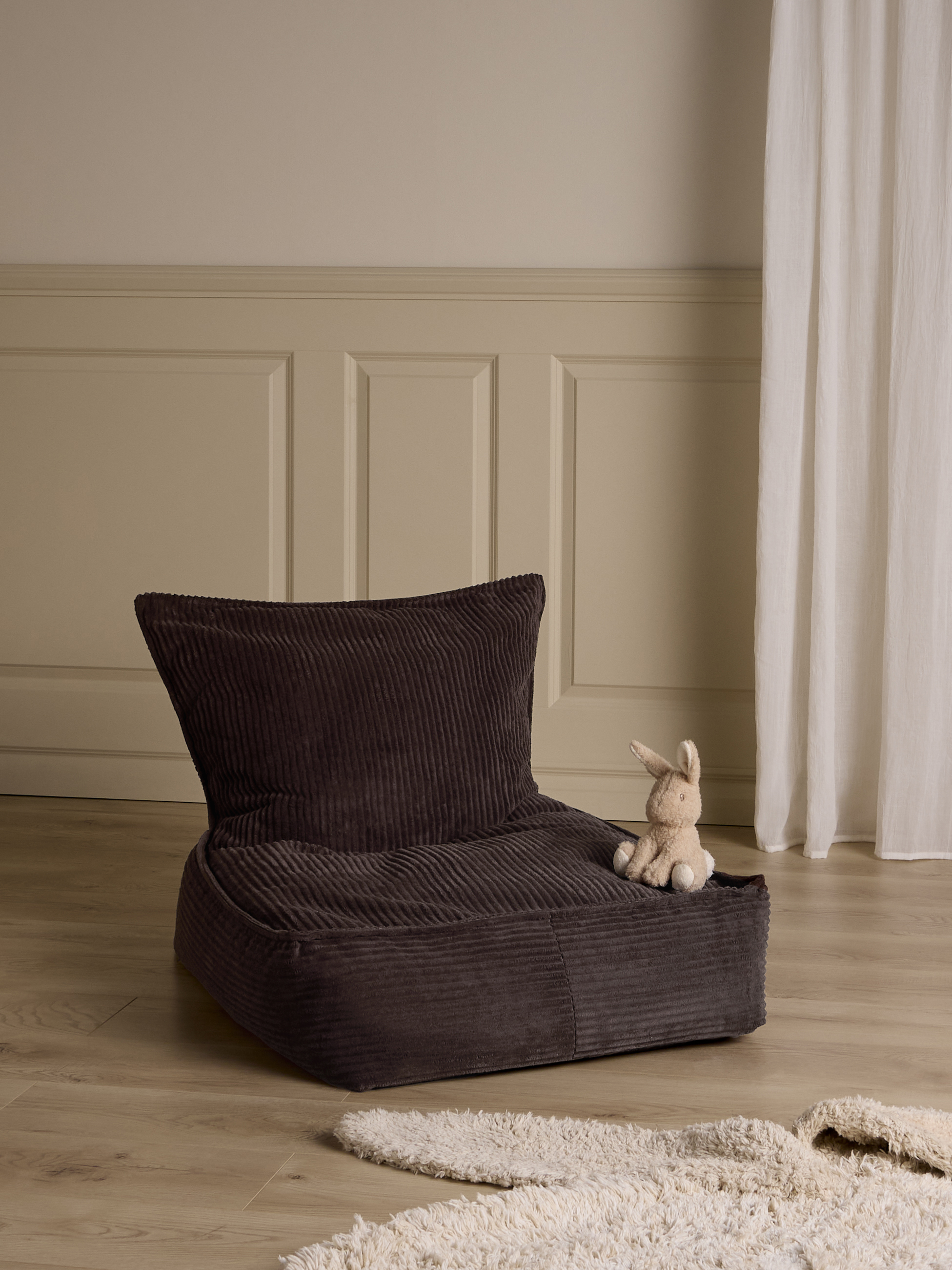 Alice & Fox PIXIE Sitzsack, Dark Brown Manchester