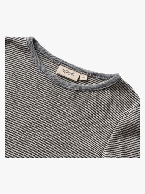 Wheat Alfie Langärmeliges Top Merinowolle, Navy Stripe