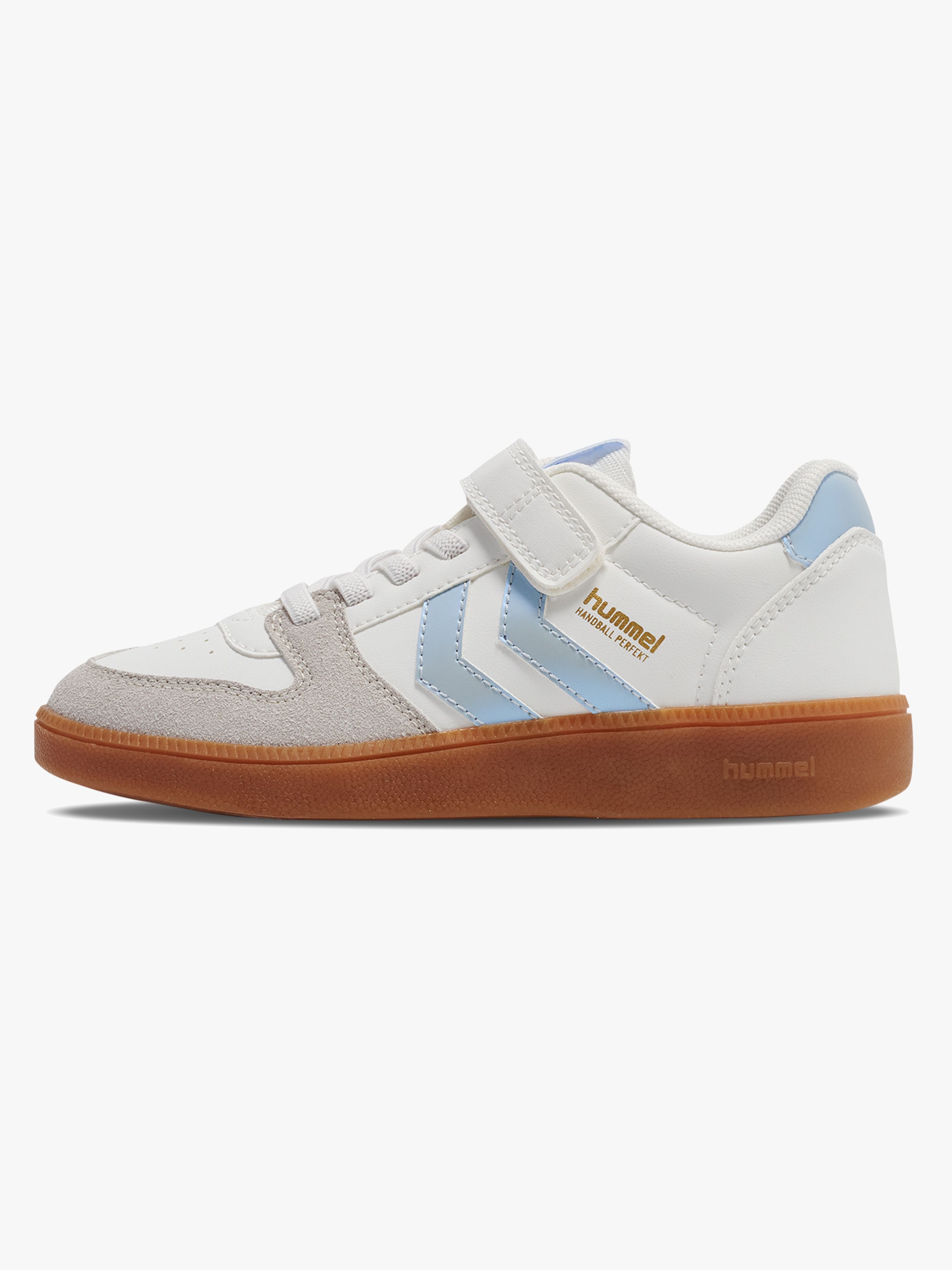 Handball Perfect SP Jr Kinder Sneaker, White / Metallic Blue, 31, Kinderschuhe