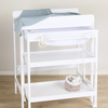 JLY Dream Wickeltisch m Ausziehbarer Badewanne, White
