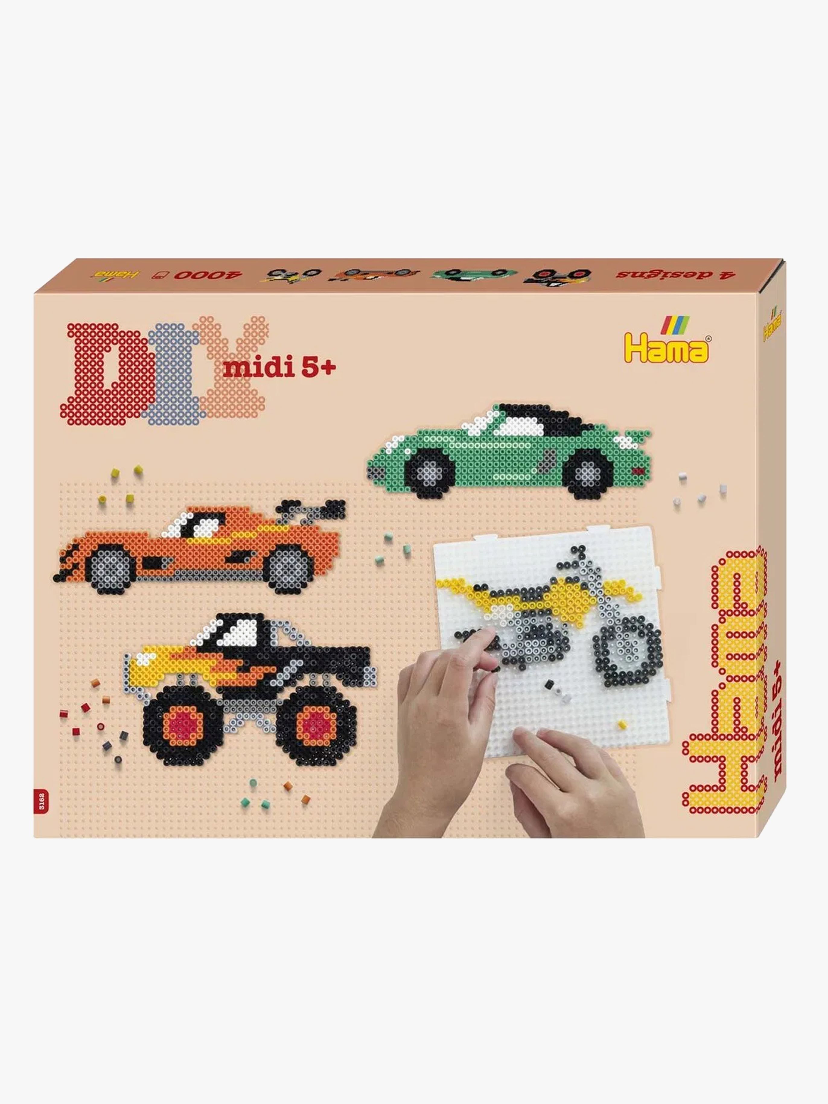 Hama Midi Geschenkset Fahrzeuge Perlenset 4000 Teile