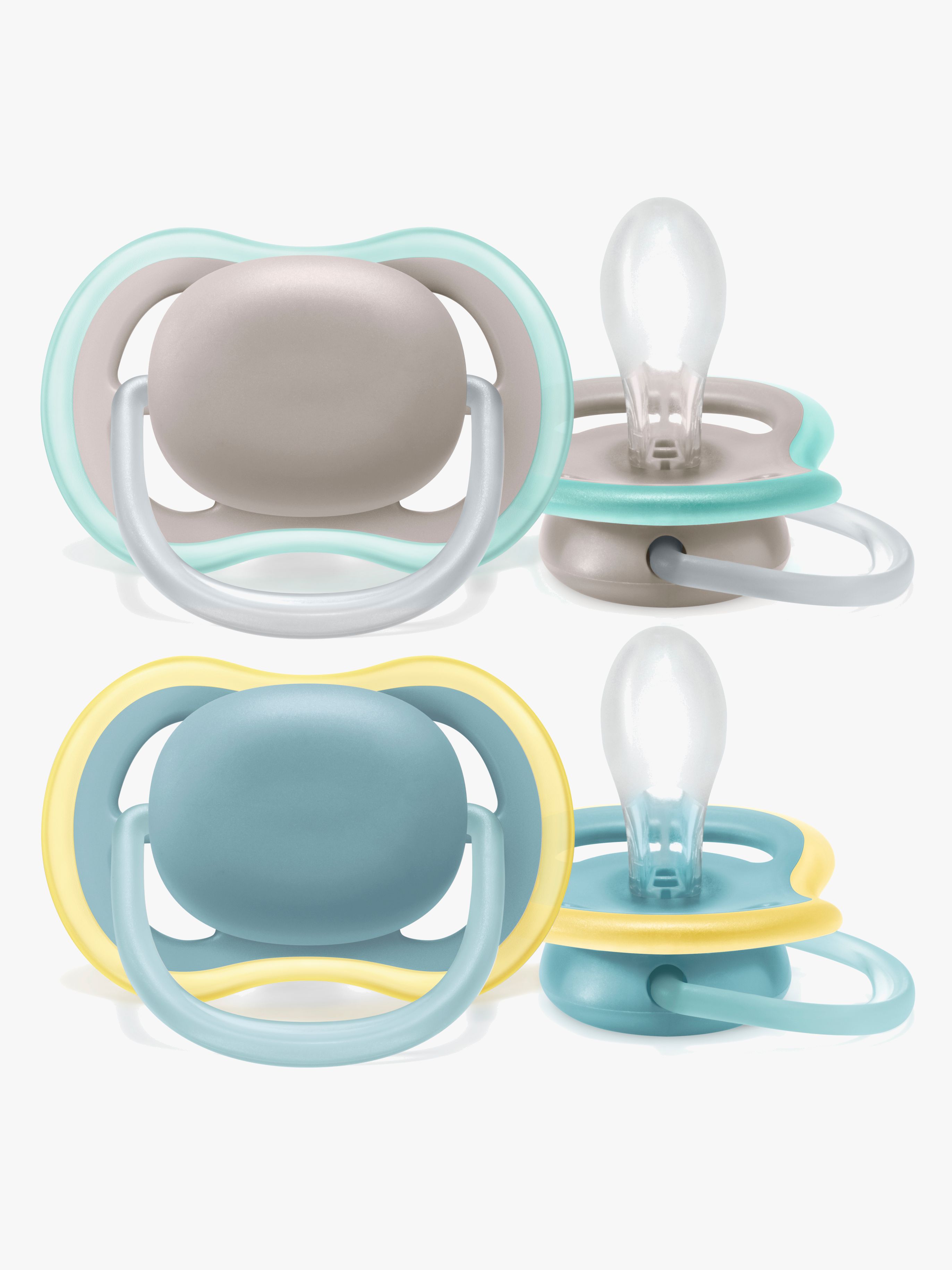 Philips Avent Ultra Air Deco Schnuller 2er-Pack 18+m, Grau/Blau