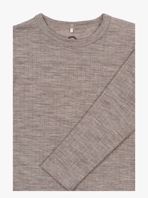 Mikk-Line Langärmliges T-Shirt Kind Merinowolle, Melange Denver