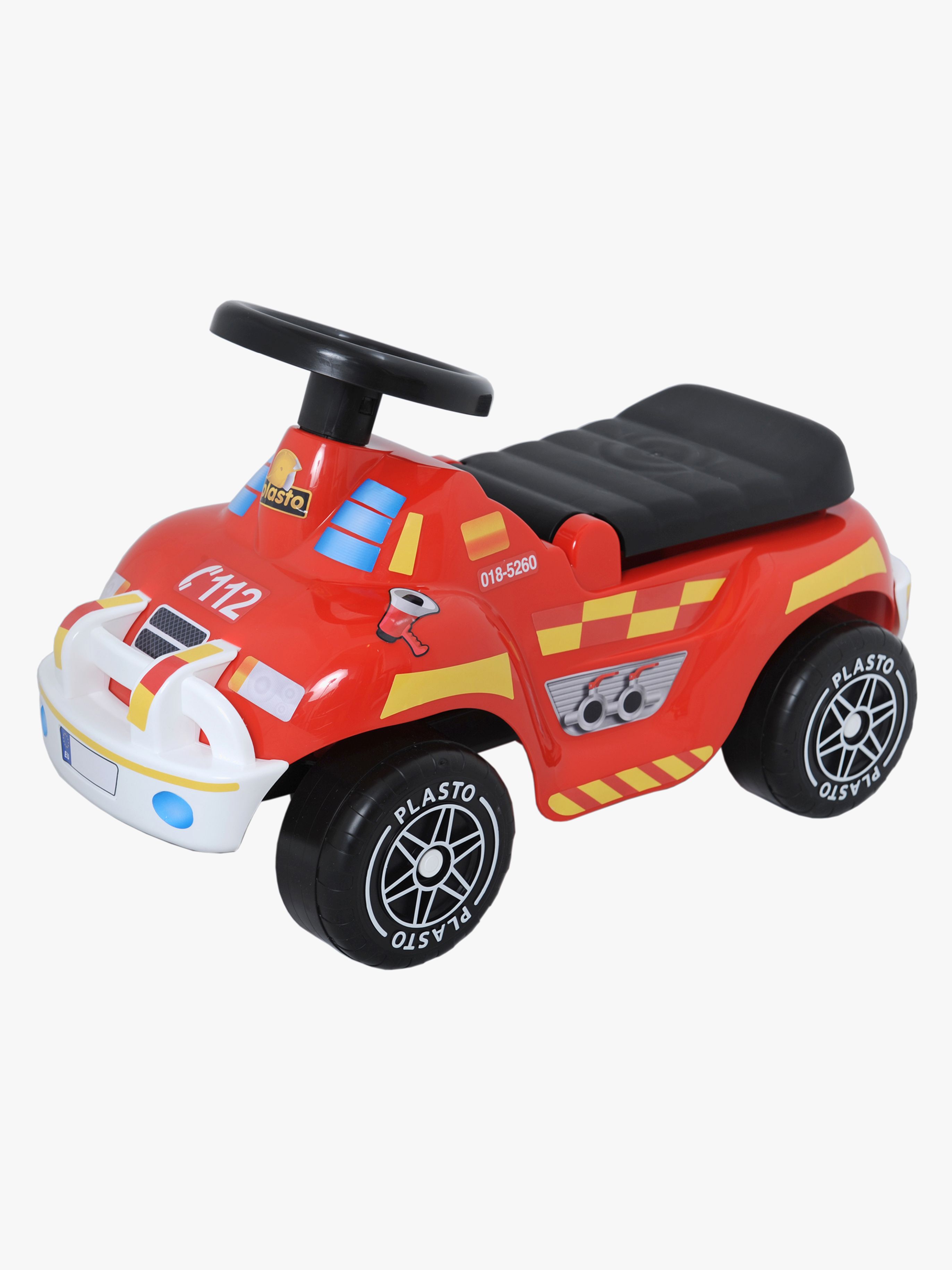 Plasto Rutschauto Feuerwehr Mit Flüsterrädern