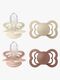 BIBS Supreme Schnuller 4er-Pack Silikon Gr. 2, Ivory/Vanilla/Blush/Woodchuck