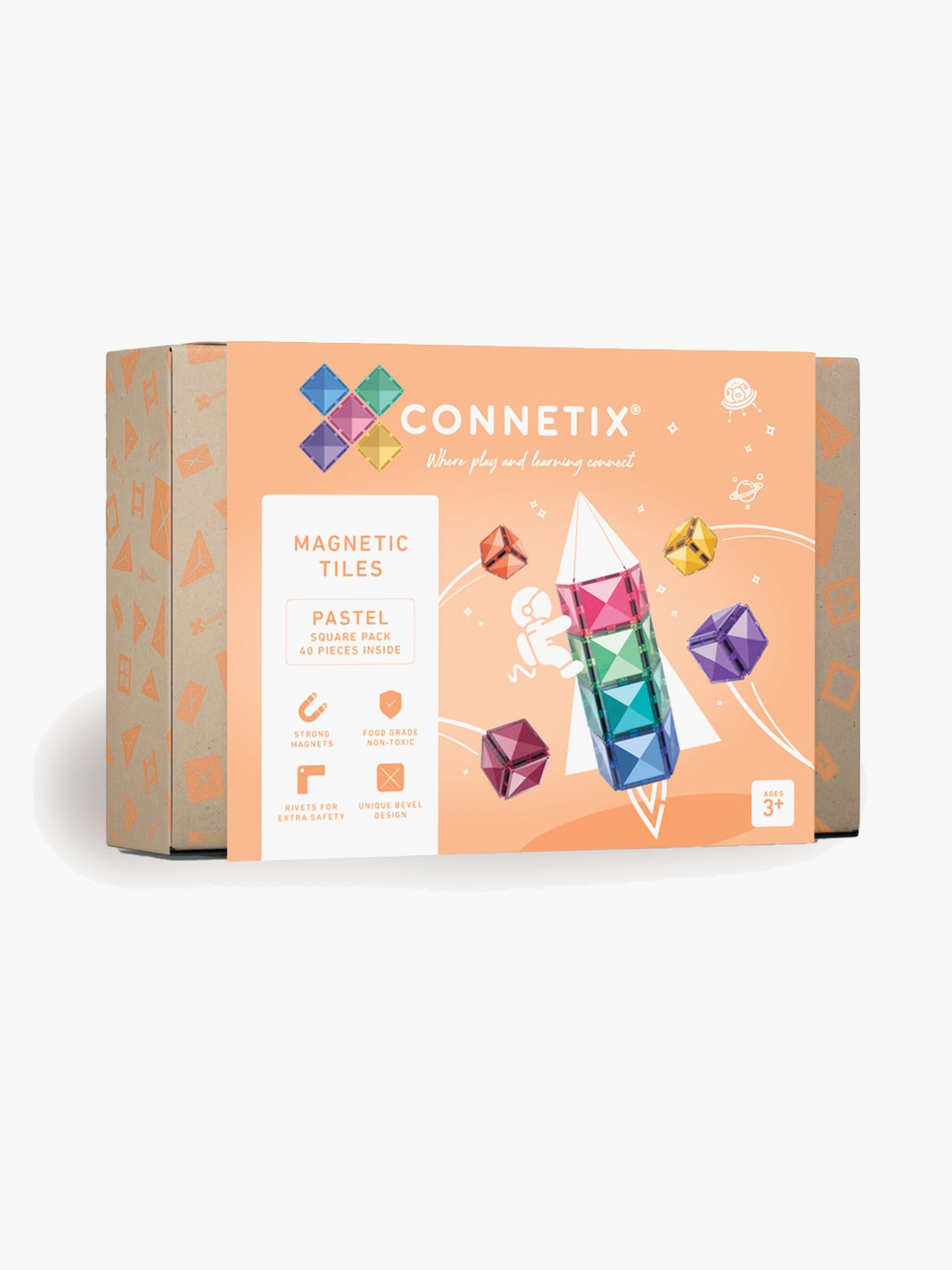 Connetix Magnetischer Bauteil Pastel Square 40 Teile