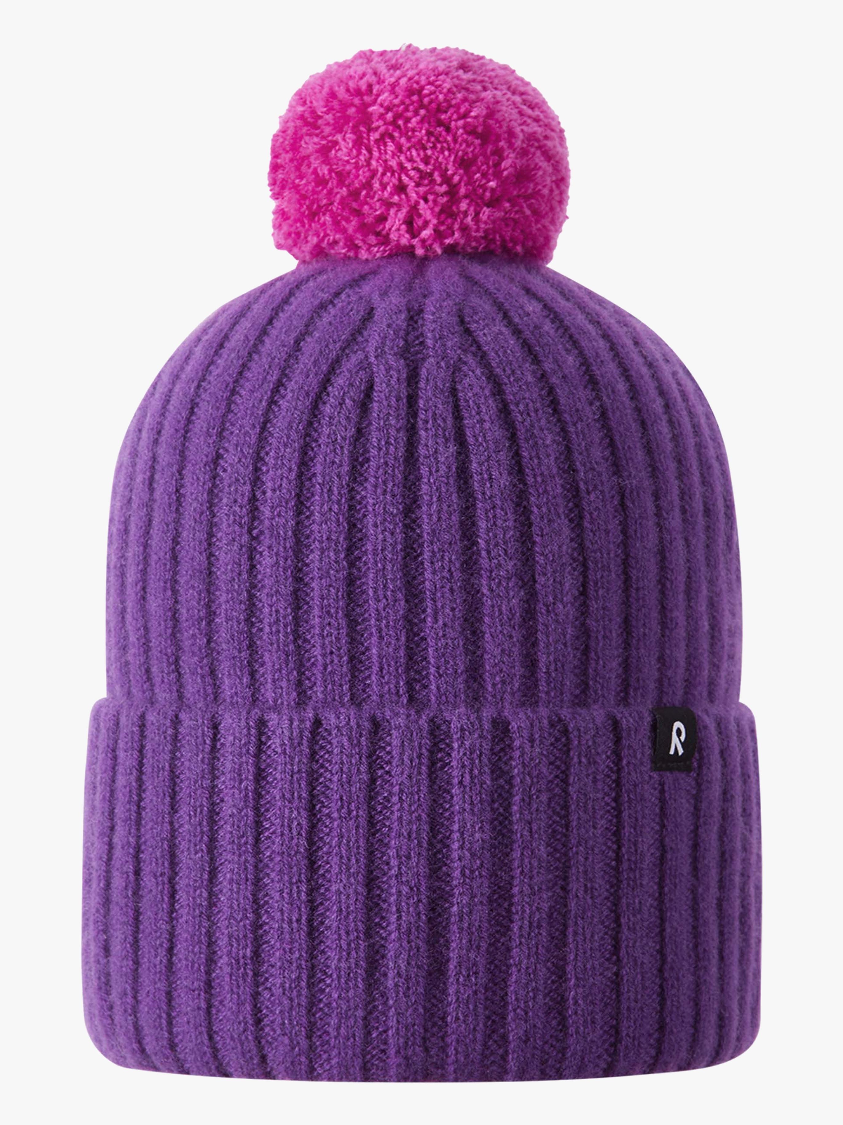 Topsu Mütze Merinowolle, Plum Purple, 52-54