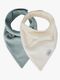 Jollein Velvet Rib Bandana Halstücher 2er-Pack, Sea Green/Ivory