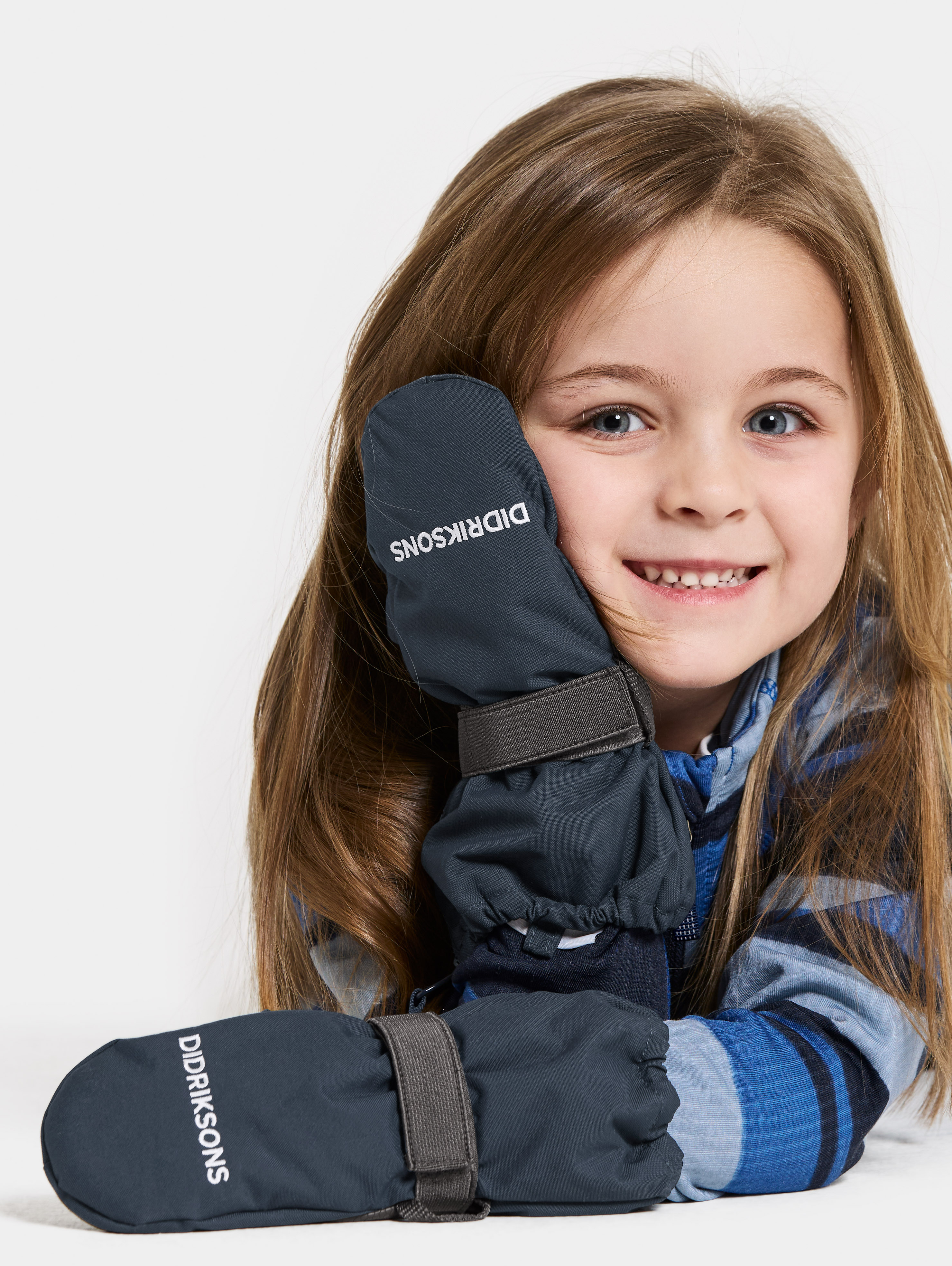 Didriksons Biggles Zip Fäustlinge, Navy, 2-4 Jahre
