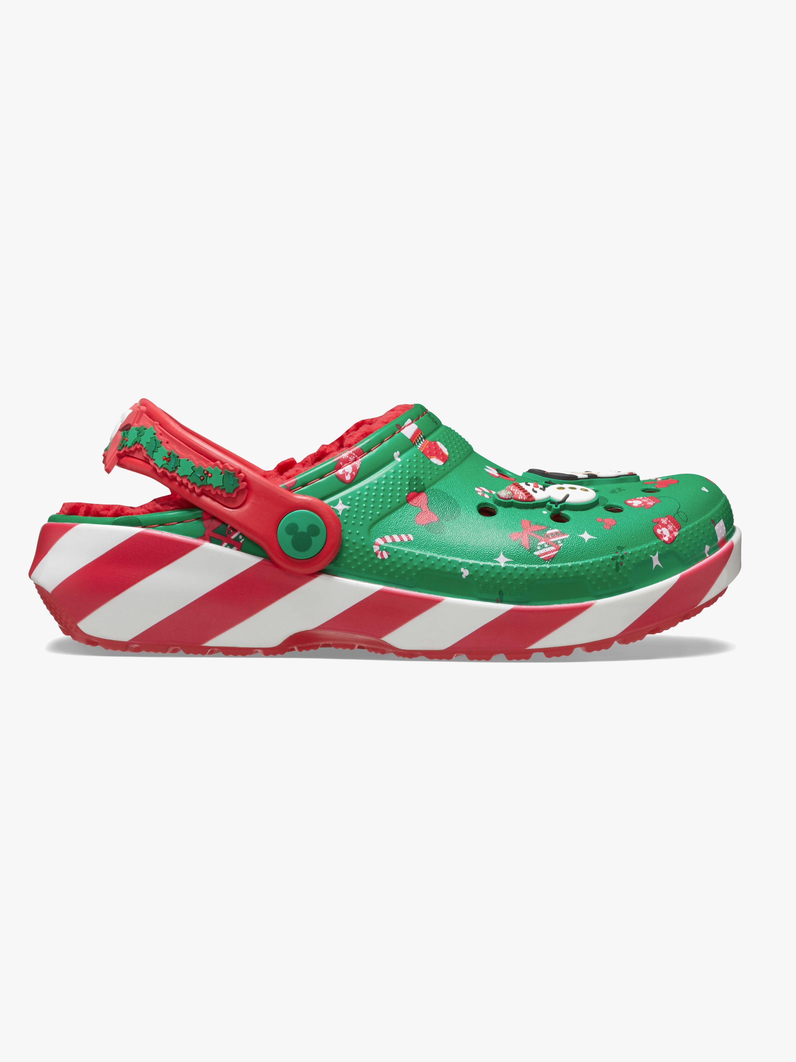 Micky Maus Classic Xmas Linierte Slipper, Multi, 27-28