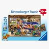Ravensburger Airplane & Train Repairs Puzzles 2x24 Teile