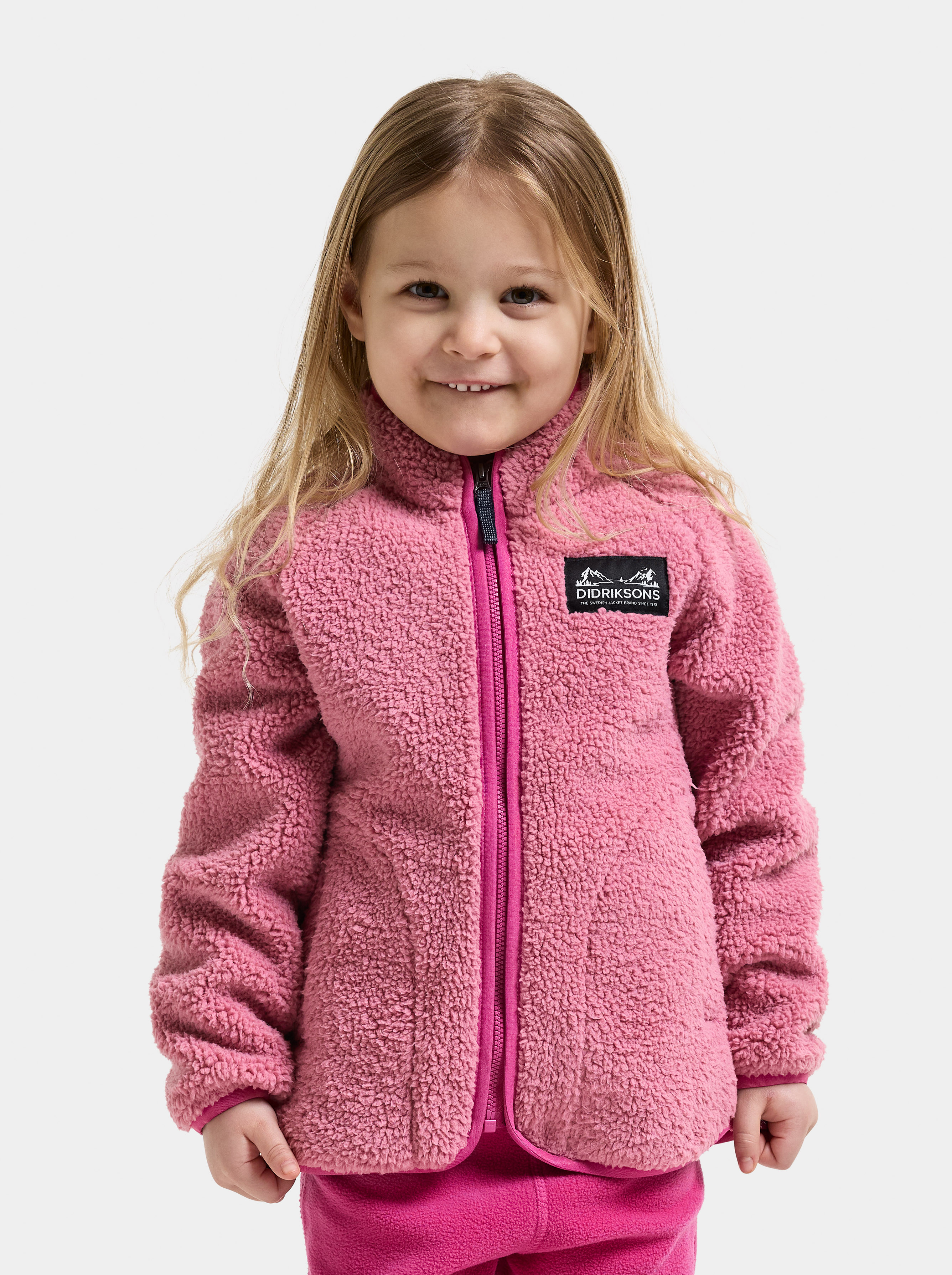 Didriksons Gibbs Fleecejacke, Heather Pink/Cactus Pink, 100