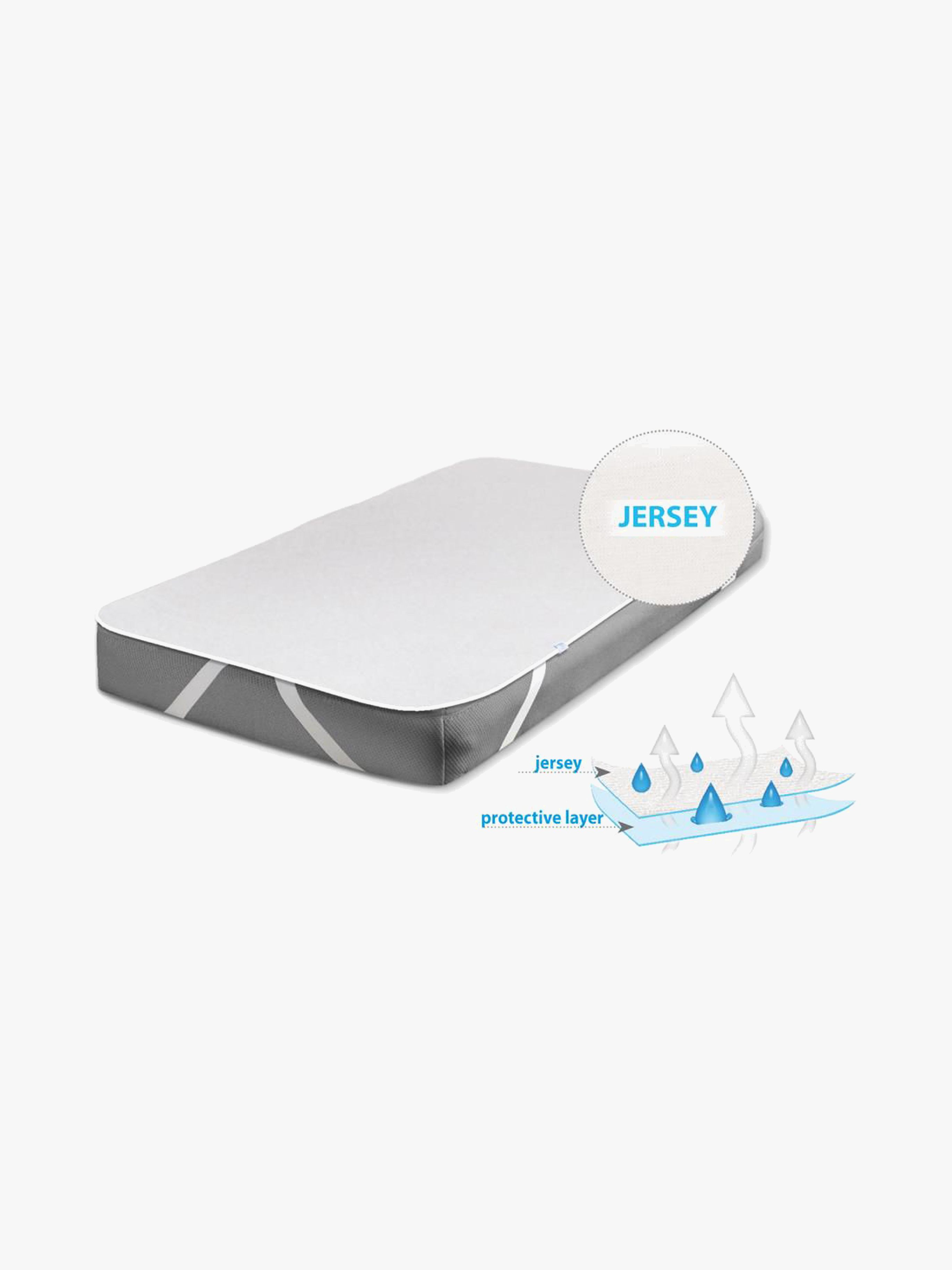 BabyMatex Hygenic Jersey Laken 80x160 cm, Weiß