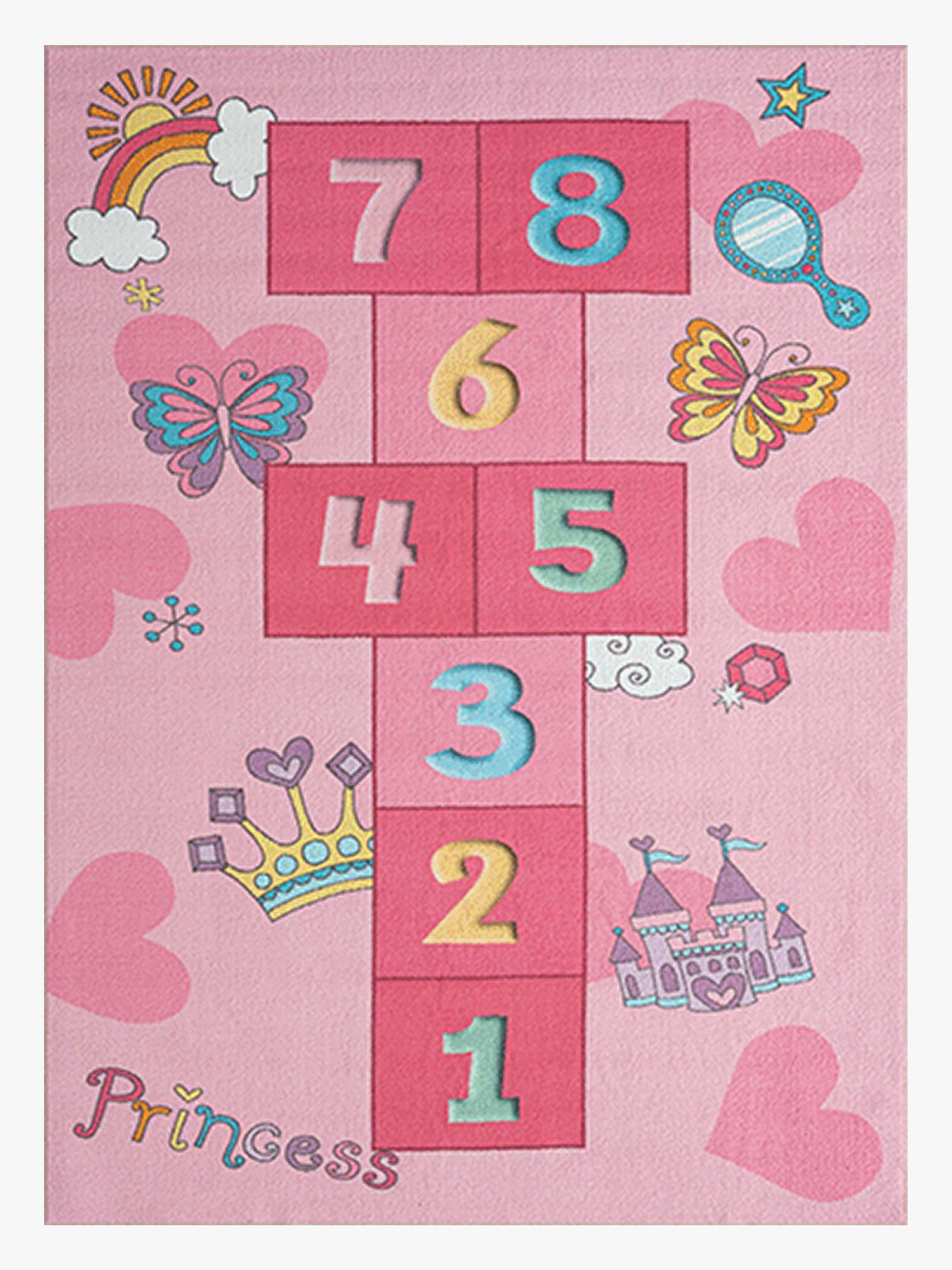 Happy Kids Teppich 120x160, Rosa