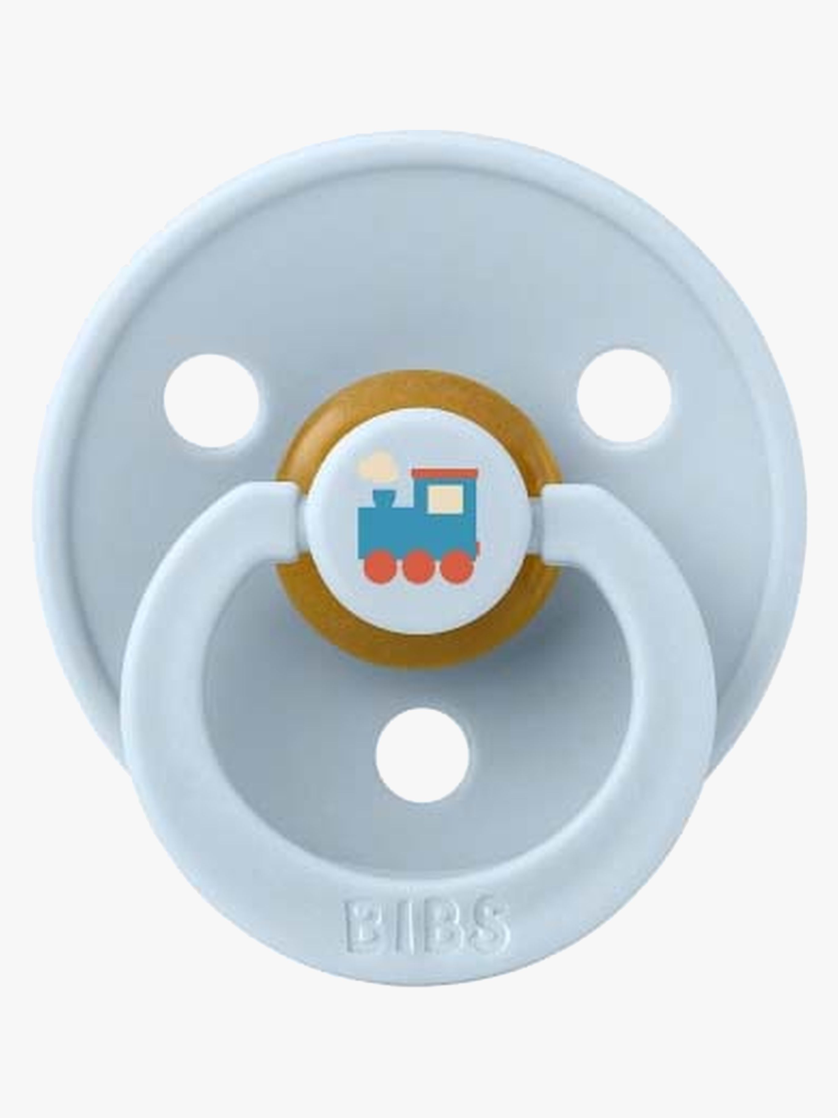 BIBS Colour Schnuller Holiday Train Latex Gr. 2, Baby Blue