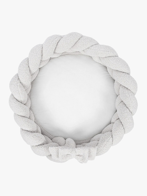 MeowBaby Bearly Babynest mit geflochtenem Schutz & Spielteppich, Offwhite