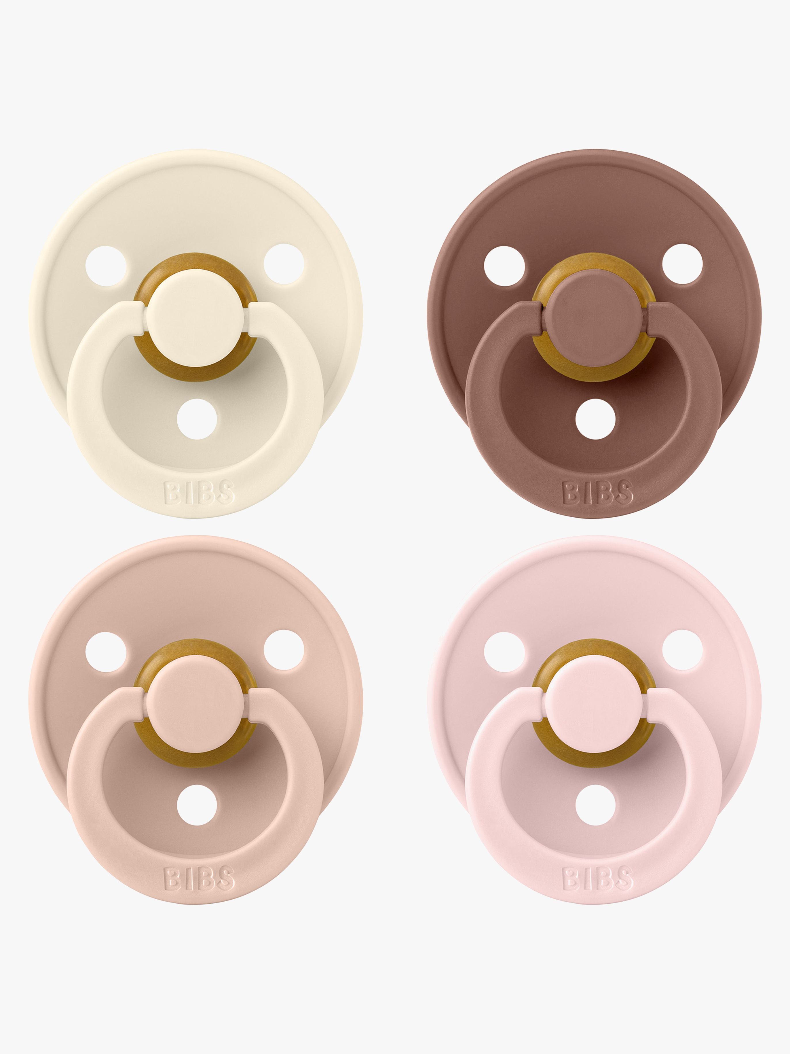 Colour Schnuller 4er-Pack Latex Größe 2, Ivory / Blush / Woodchuck / Blossom