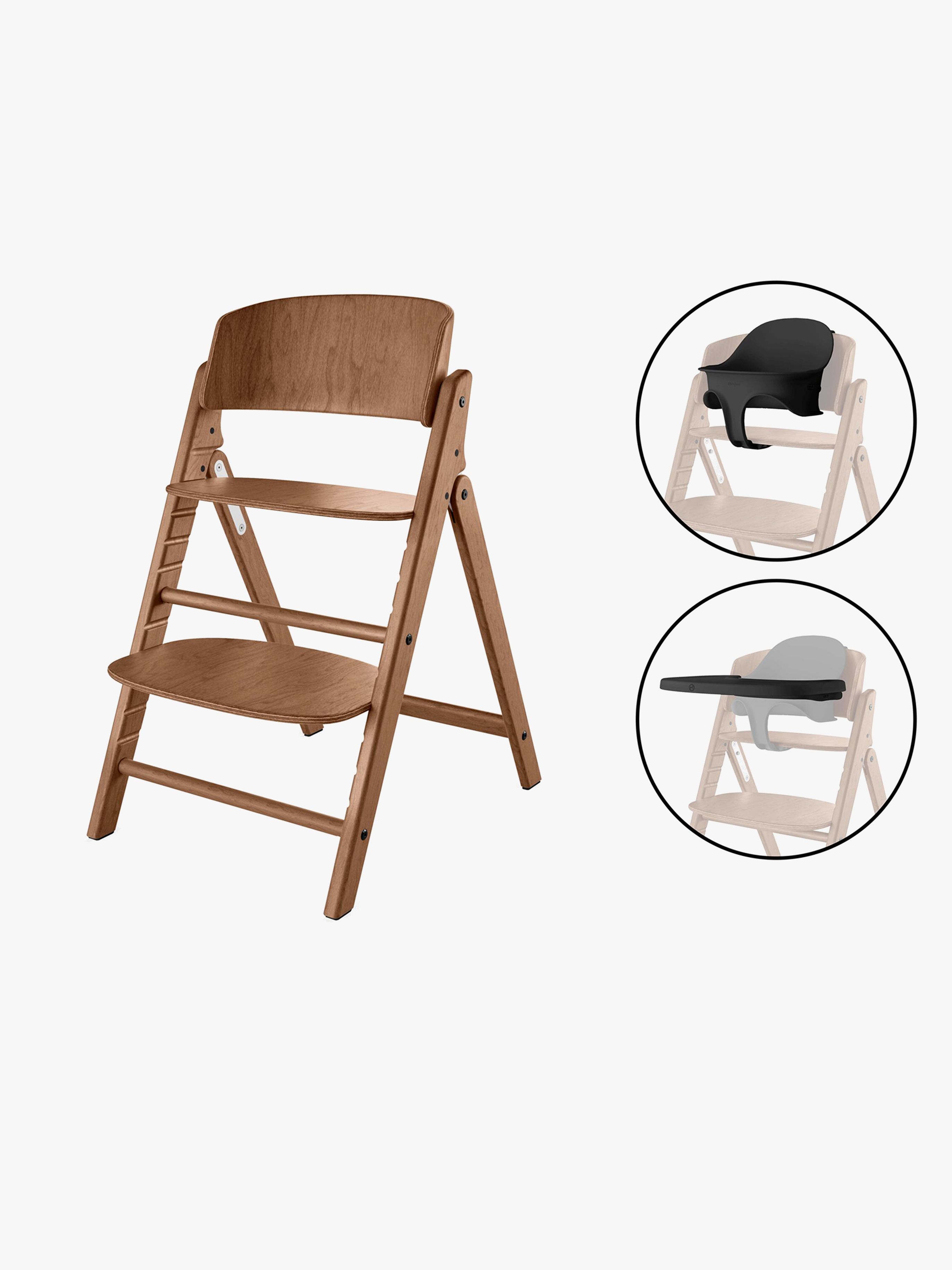 Click & Fold Hochstuhl 3-in-1, All Natural Dark