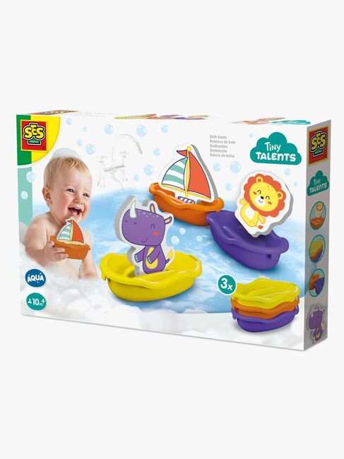 SES Creative Badespielzeug-Set Boote mit Schaumtieren