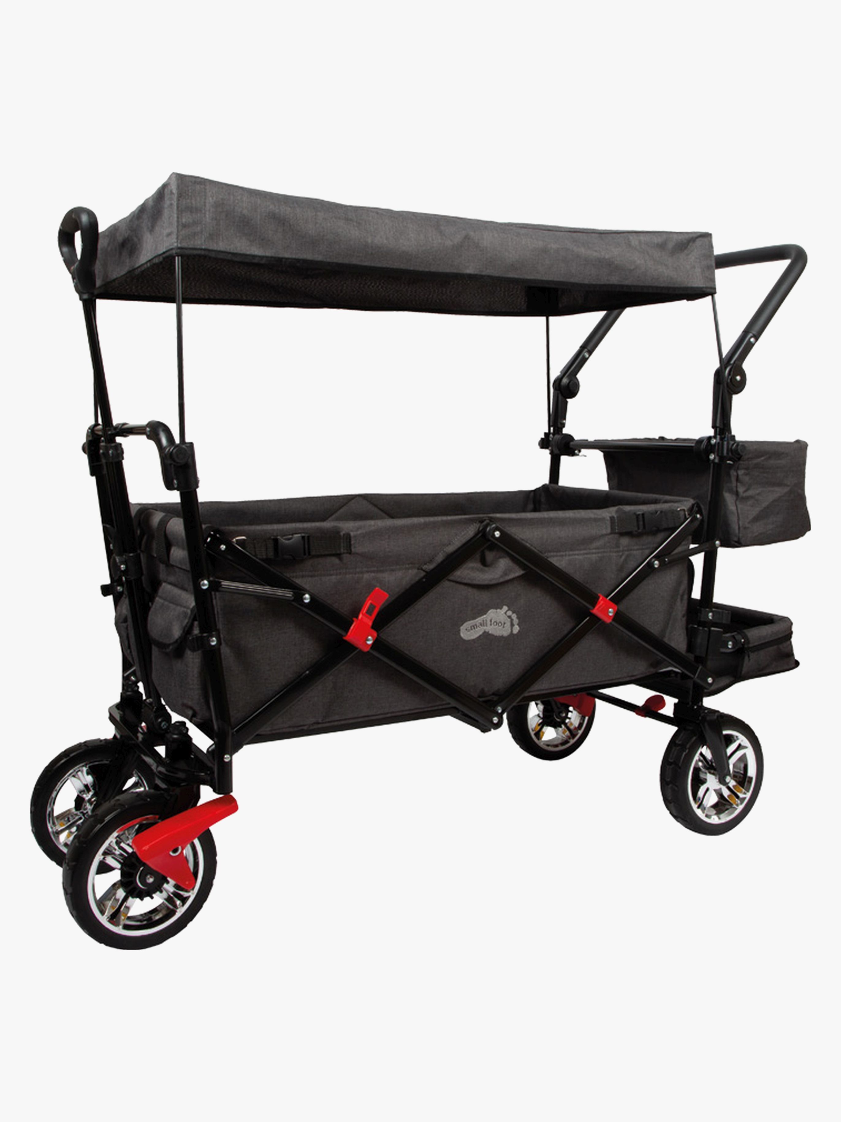 Bollerwagen mit Dach, Schwarz