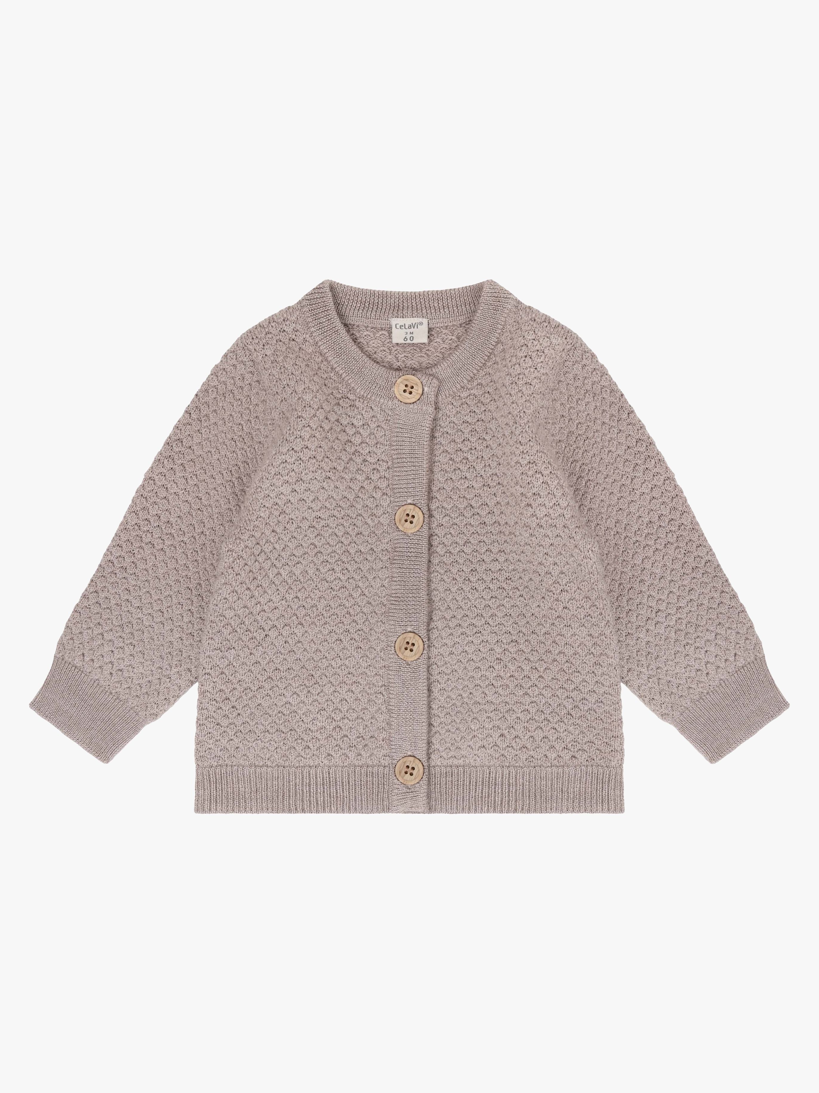 Strickjacke Merinowolle, Mocha Meringue Melange, 70