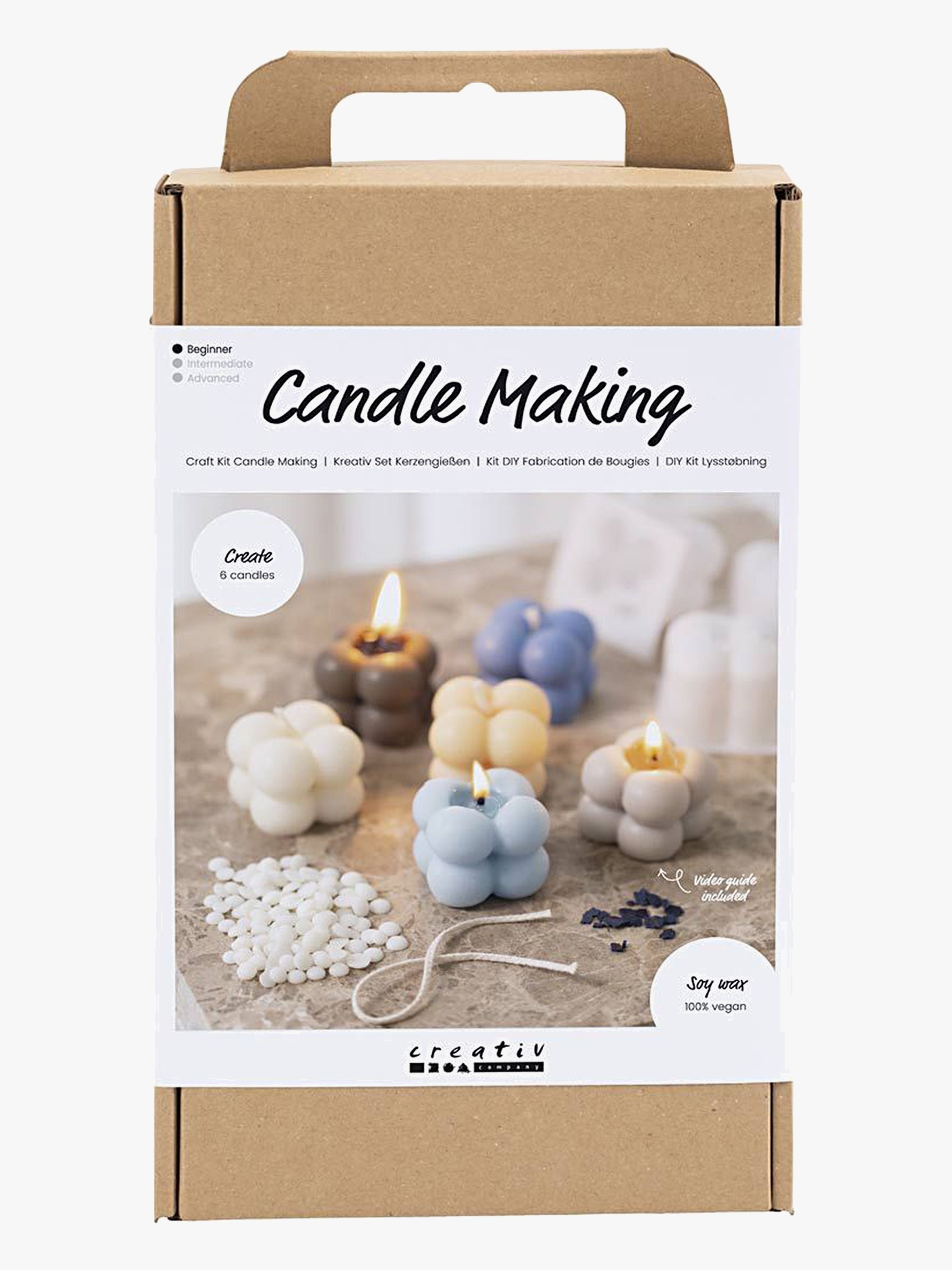 Creativ Company Bastelset Kerzenziehen Sojawachs-Bubble-Kerze DIY