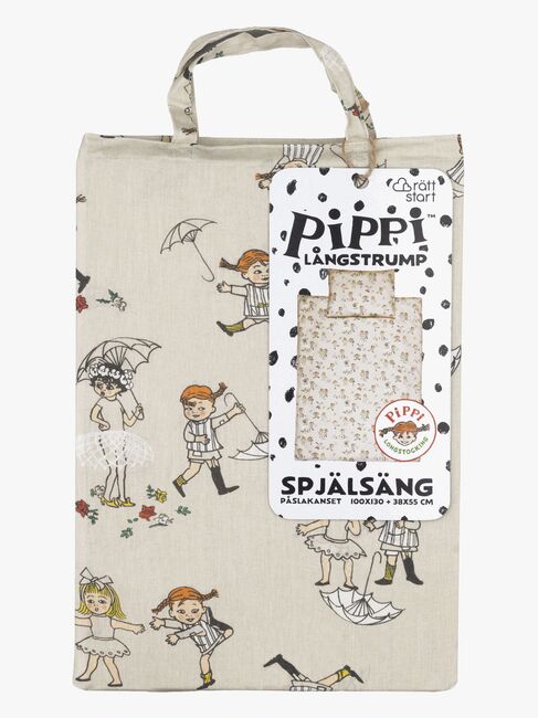 Pippi Langstrumpf Bettwäsche Babybett 100x130 cm