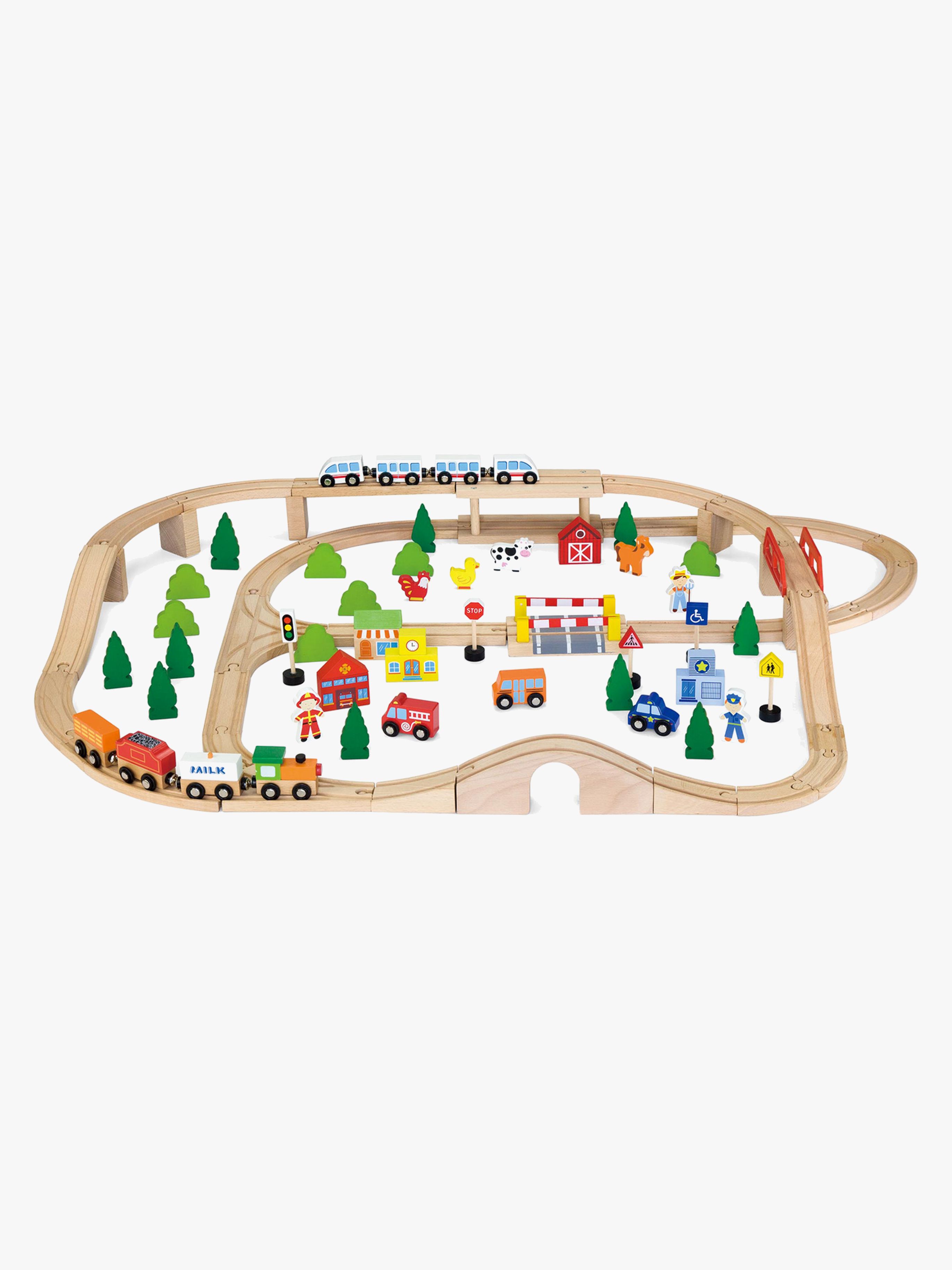 VIGA Eisenbahn-Set 90-teilig