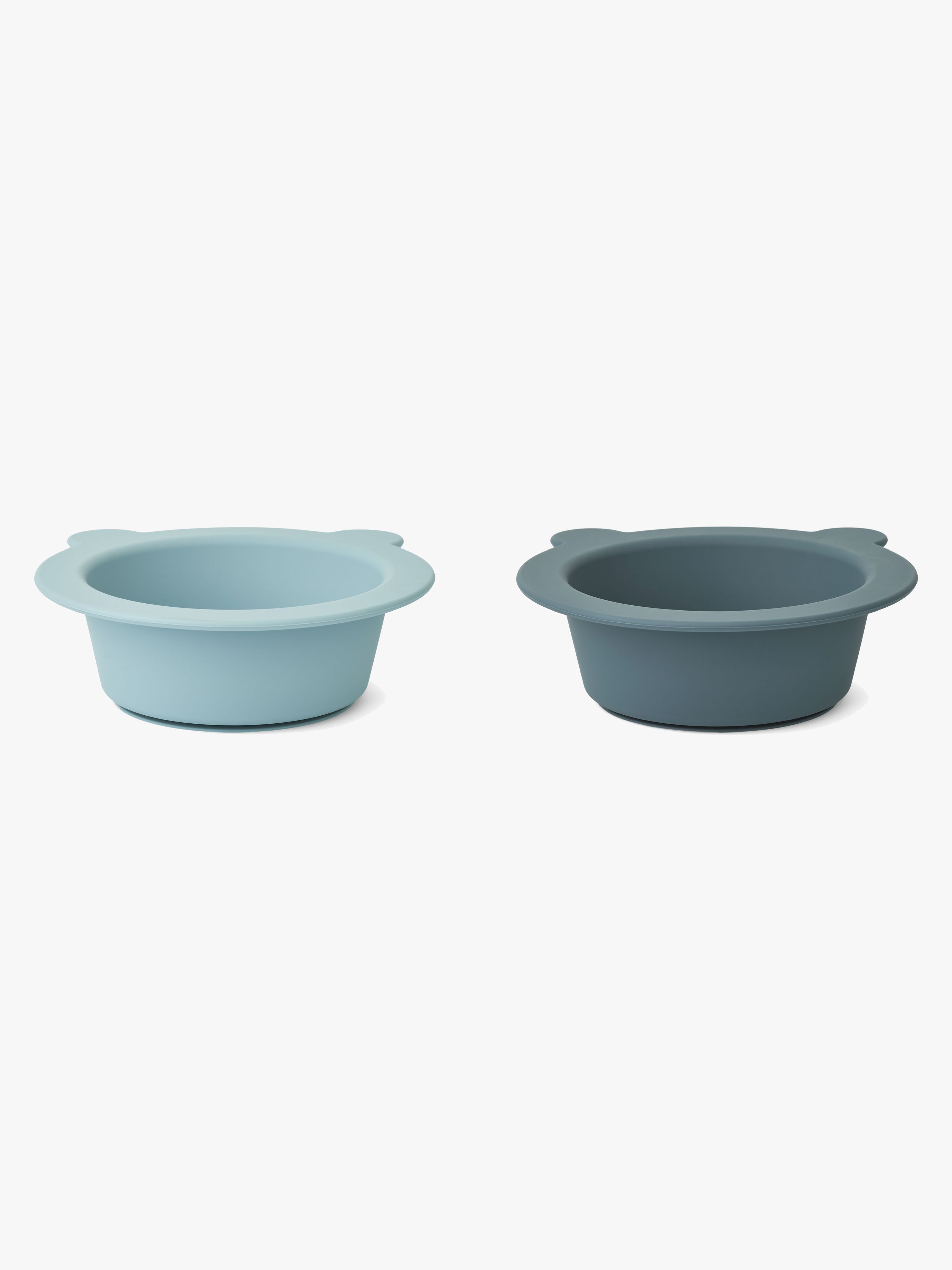 LIEWOOD Peony Schüsseln mit Saugnapf 2er-Pack, Sea Blue/Whale Blue