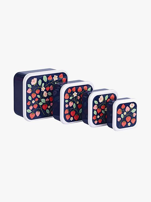 A Little Lovely Company Lunchbox-Set, Erdbeere