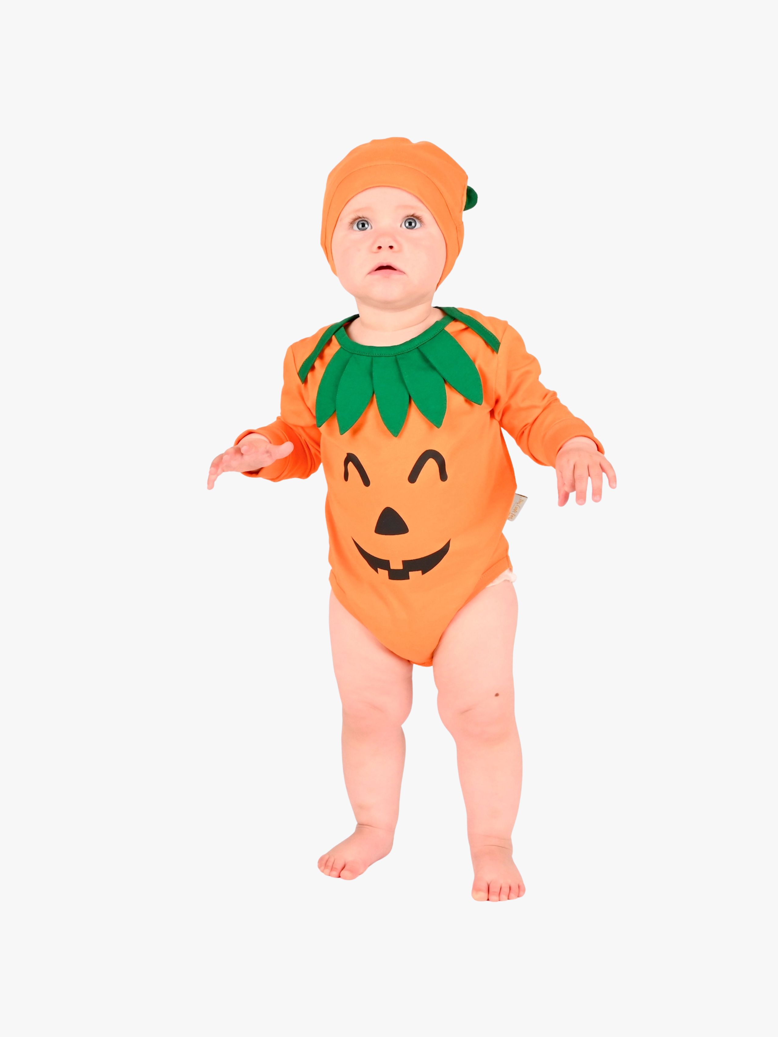 Den Goda Fen Kostüm Babybody Kürbis