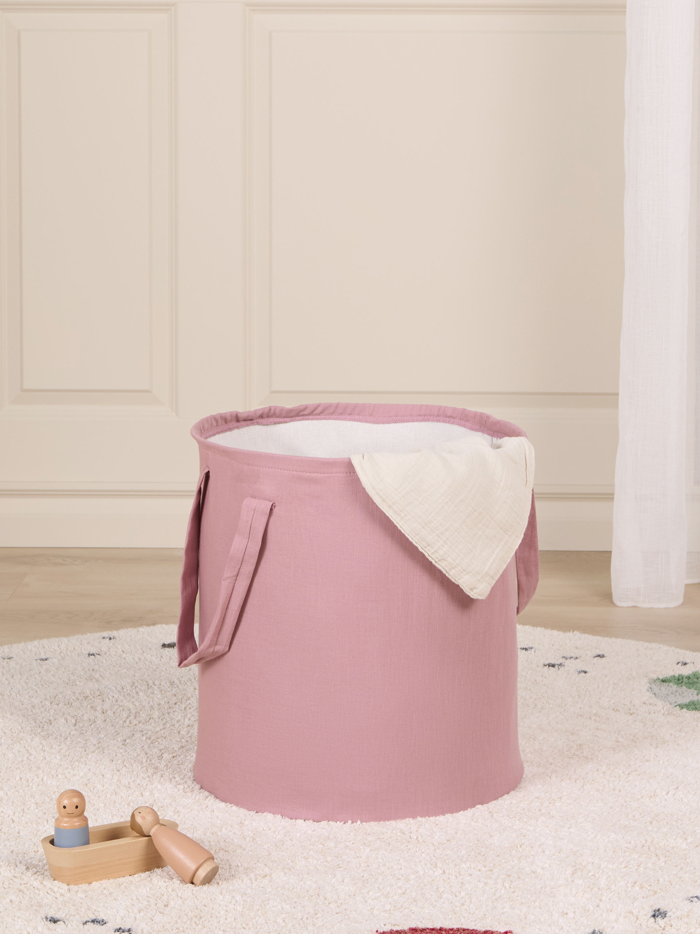 Alice &  Fox ABLE Aufbewahrungskorb, Pink Linen