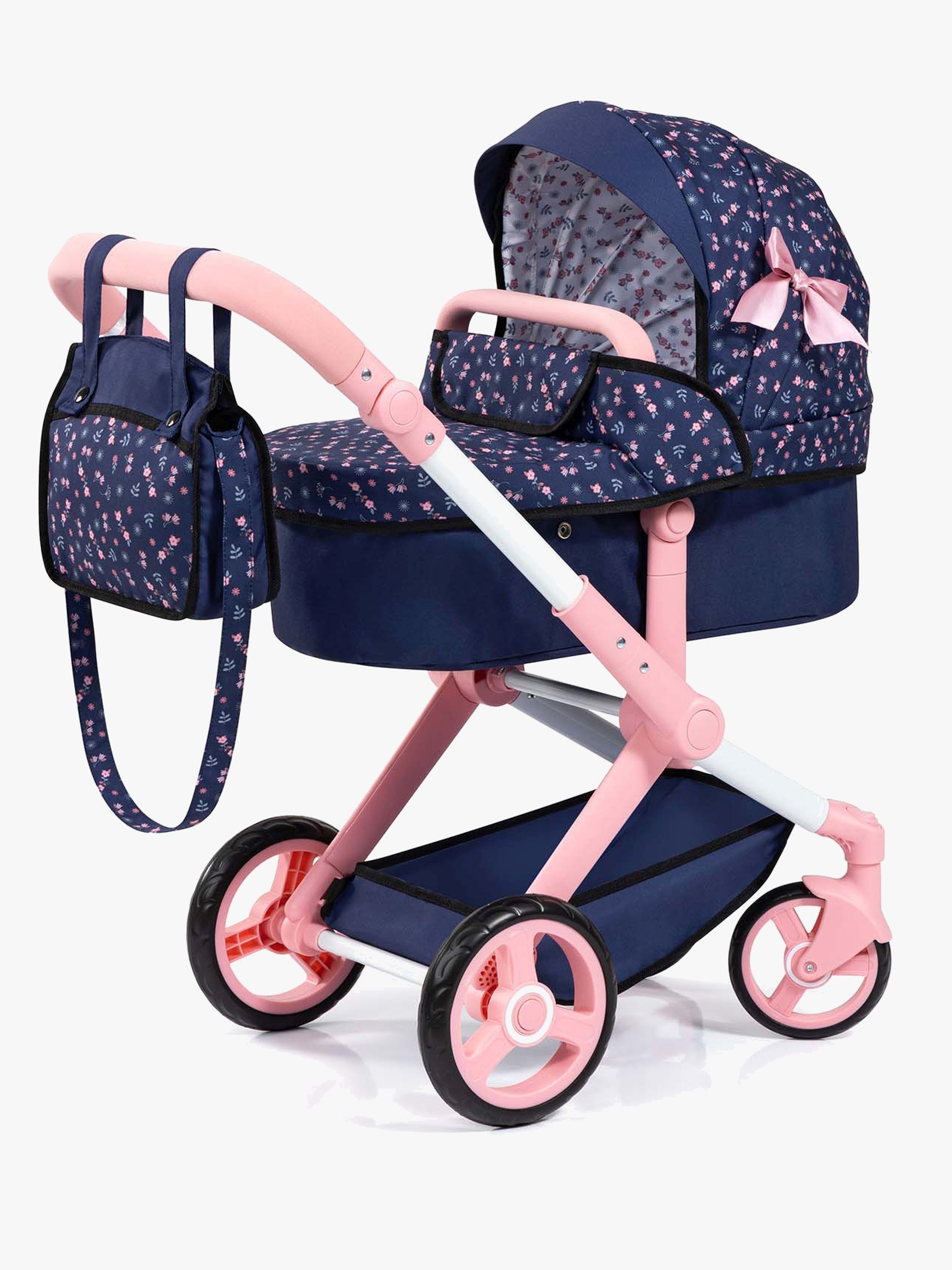 Bayer Design Xeo Puppenwagen, Blau/Blumig