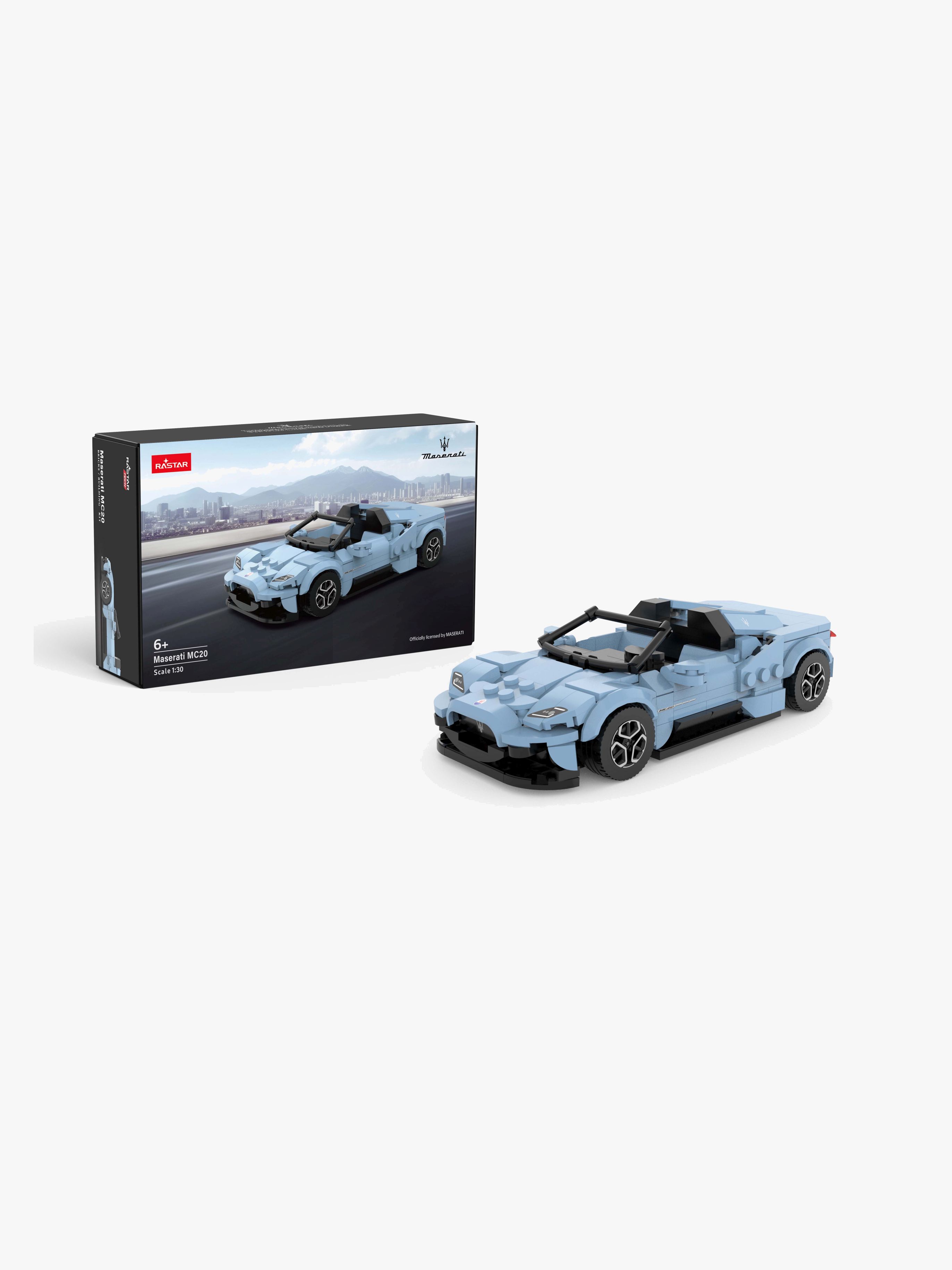Maserati MC20 Bricks Rennauto 1:30, Blau